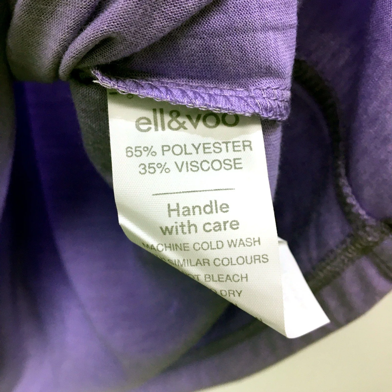 Ell & Voo Womens Soft Comfortable Purple T-Shirt for Everyday Wear Size 12 - Image 3