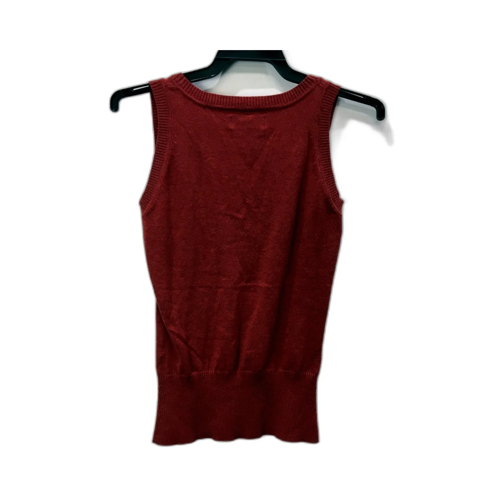 Jacquie Womens Tank Sweater Vest Red Soft Comfortable Cotton Blend Size XS - Image 2