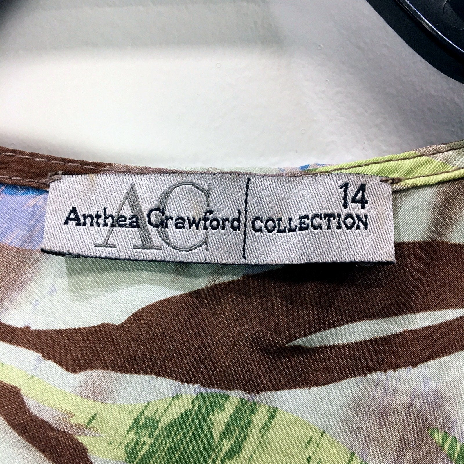 Anthea Crawford Womens Floral Print Multicolor Blouse Size 14 - Image 4