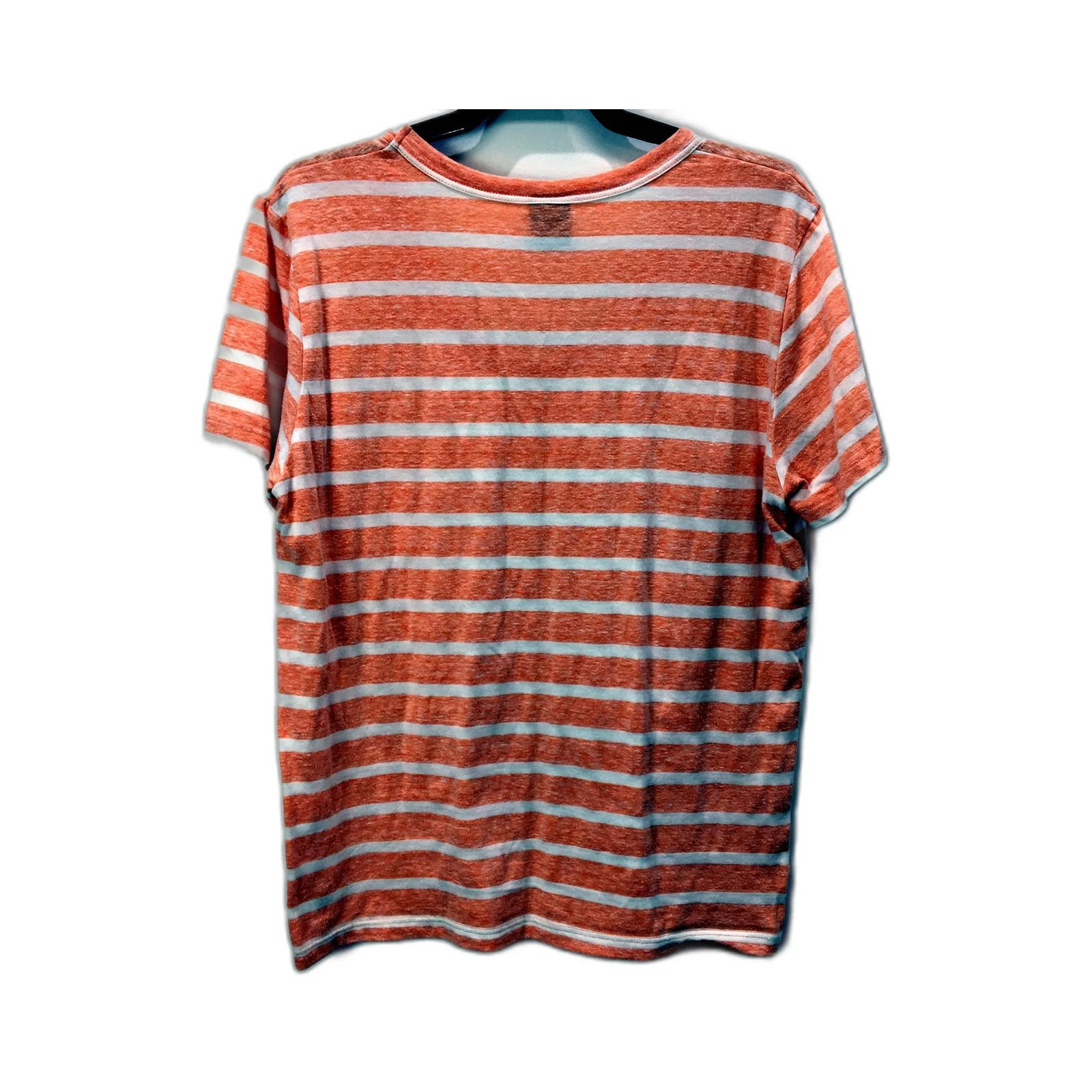 Bonds Womens Striped T-Shirt Orange White Comfortable Cotton Blend Size M - Image 2