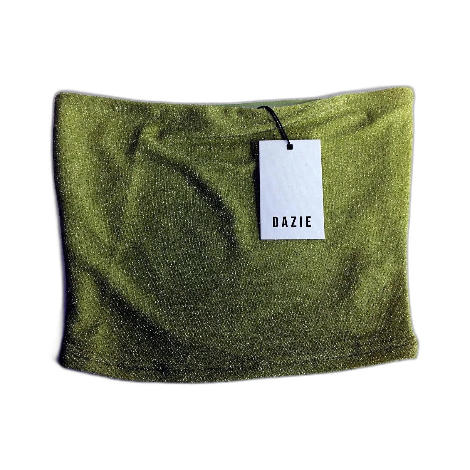 Dazie Womens It's A Sign Strapless Top It's A Sign Strapless Green Top - NEW