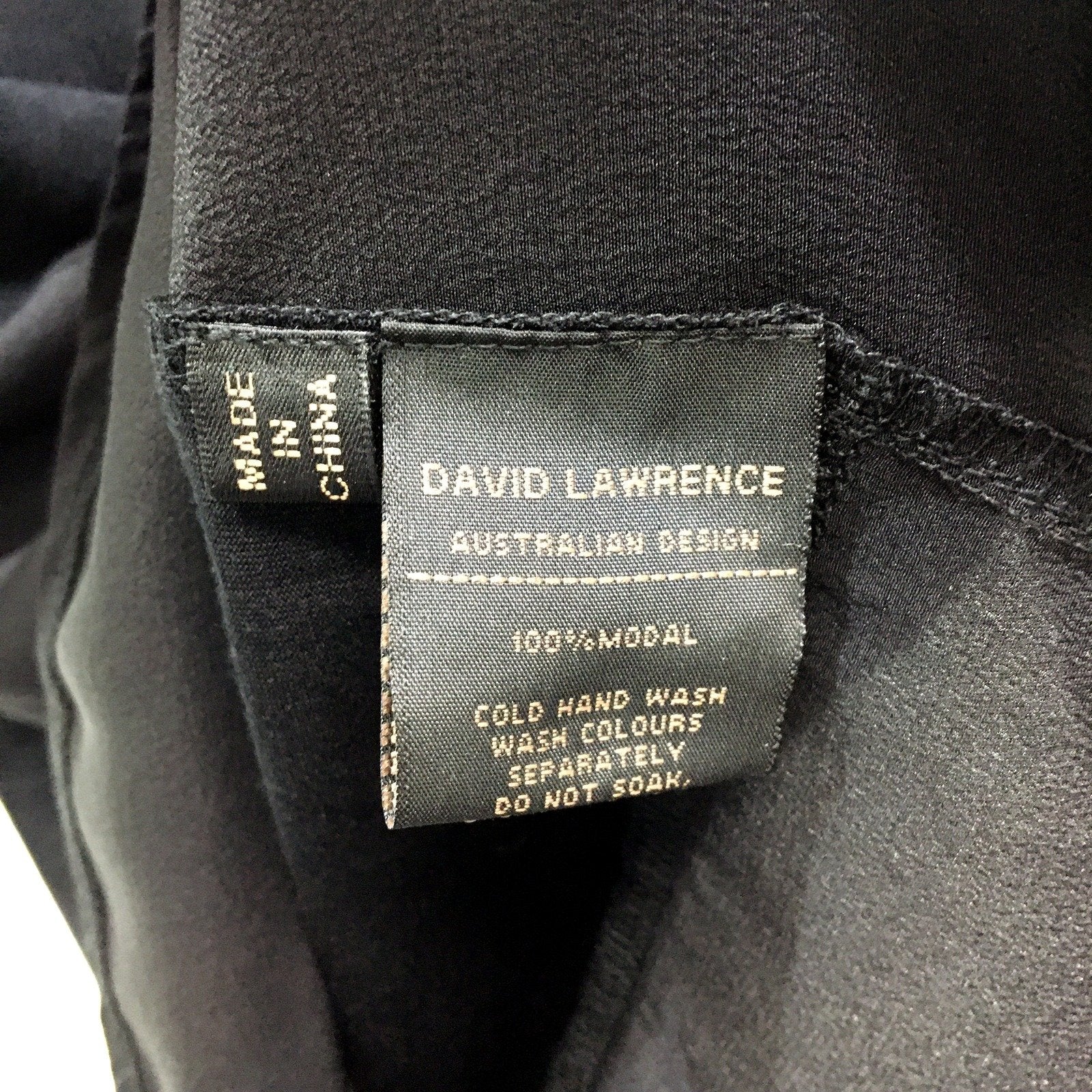 David Lawrence Womens Modal T-Shirt - Comfortable Black Tee in Medium Size - Image 4