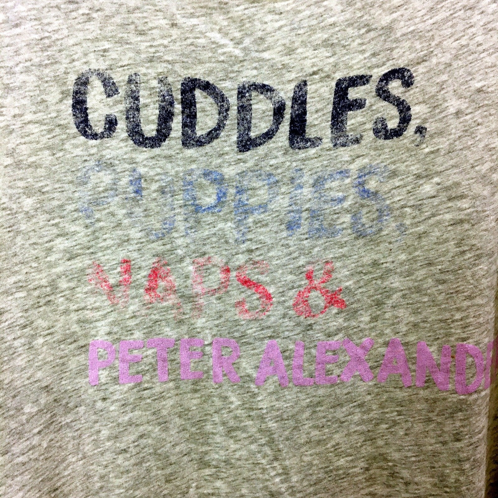 Peter Alexander Womens Sleep T-Shirt Cozy Casual Style Gray Size Medium - Image 5