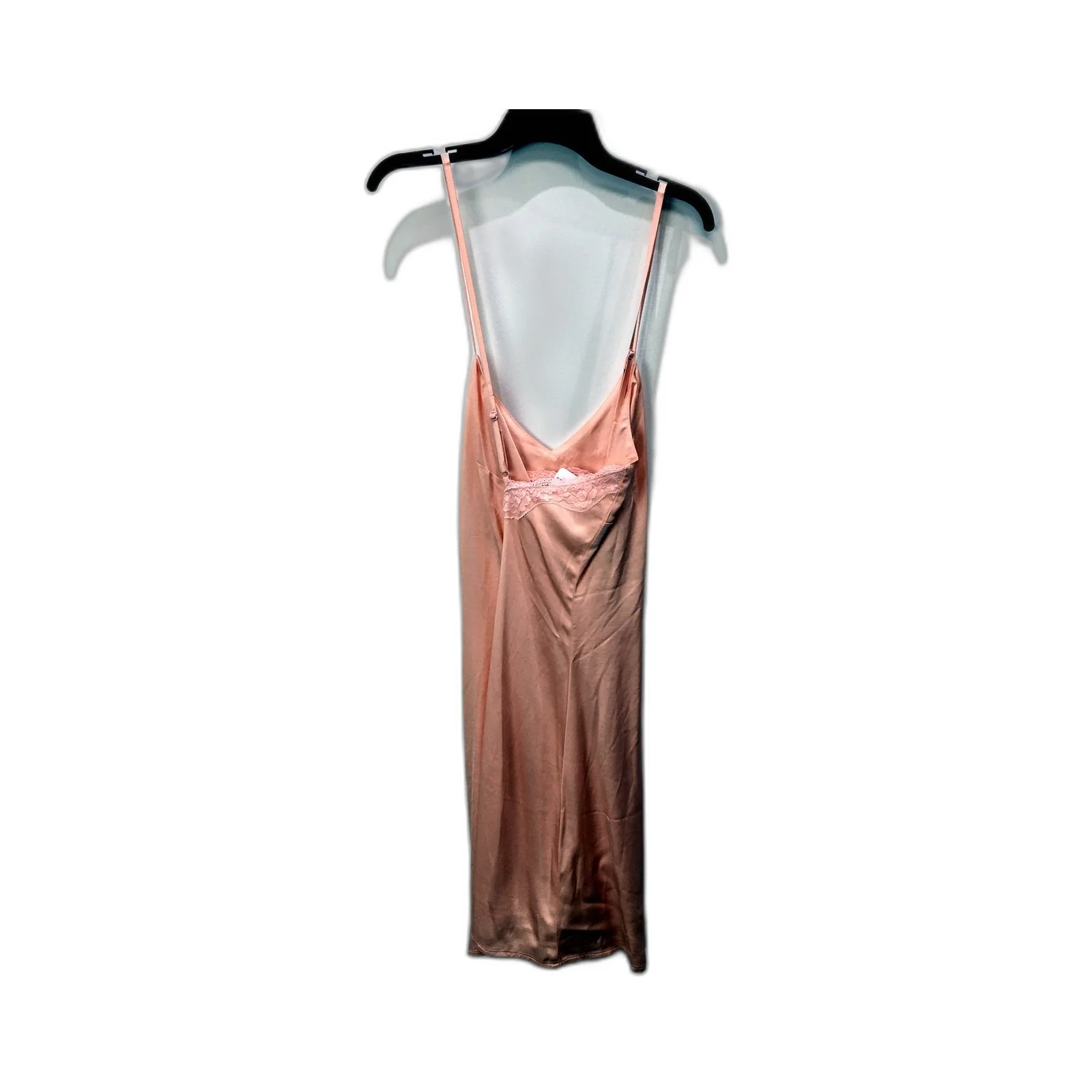 Chloe & Lola Womens Satin Lace Trim Sleep Camisole Nightie Peach Size S NEW - Image 2