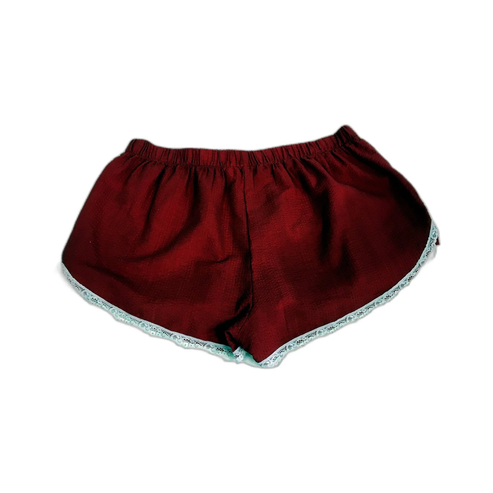 Cotton On Womens Sleep Shorts with Lace Trim in Comfortable Red, Size Small NEW - Image 2