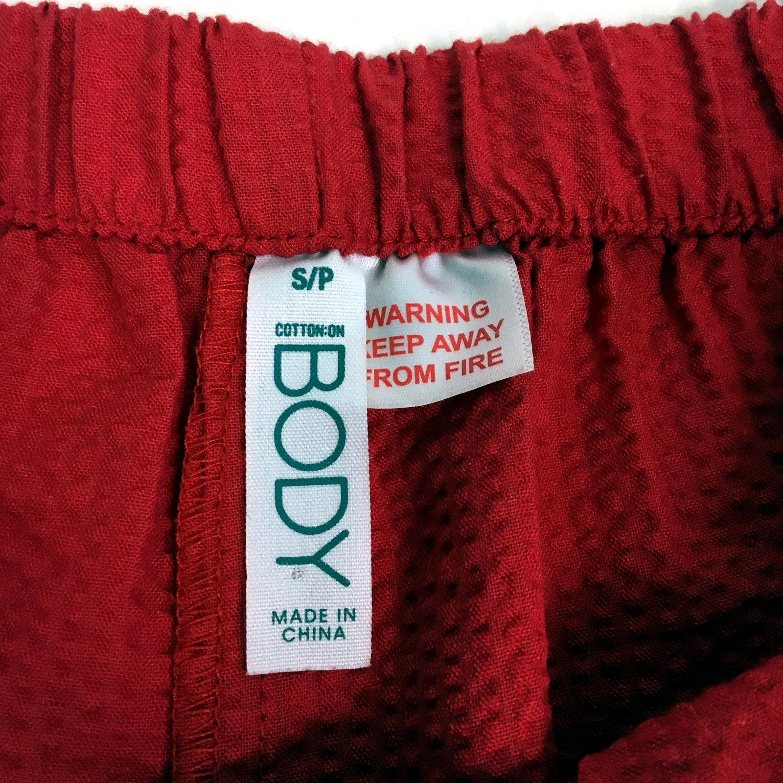 Cotton On Womens Sleep Shorts with Lace Trim in Comfortable Red, Size Small NEW - Image 3
