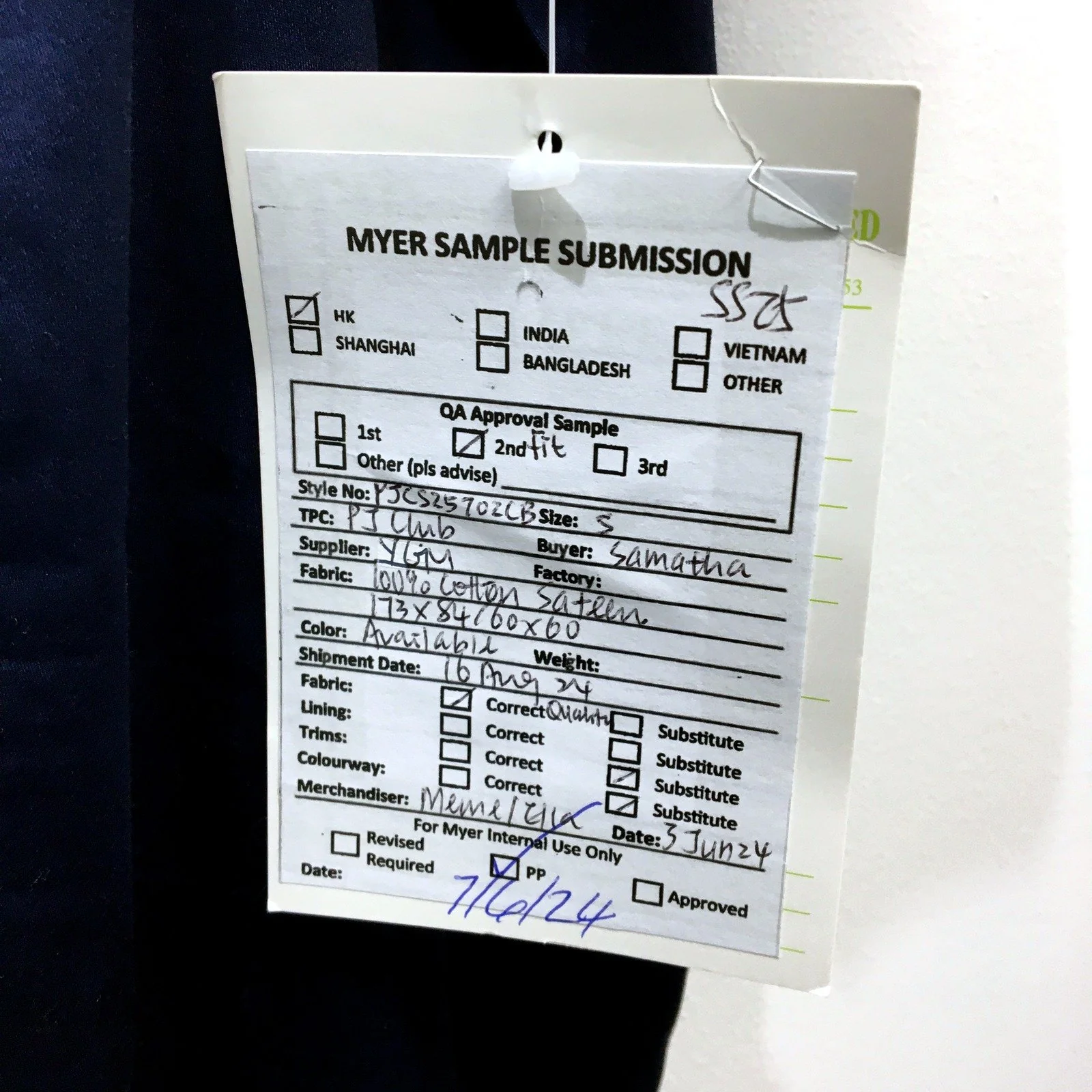 Myers Womens Pajama Long Shirt Navy Blue Contrast Piping Sleepwear Size S NEW - Image 3