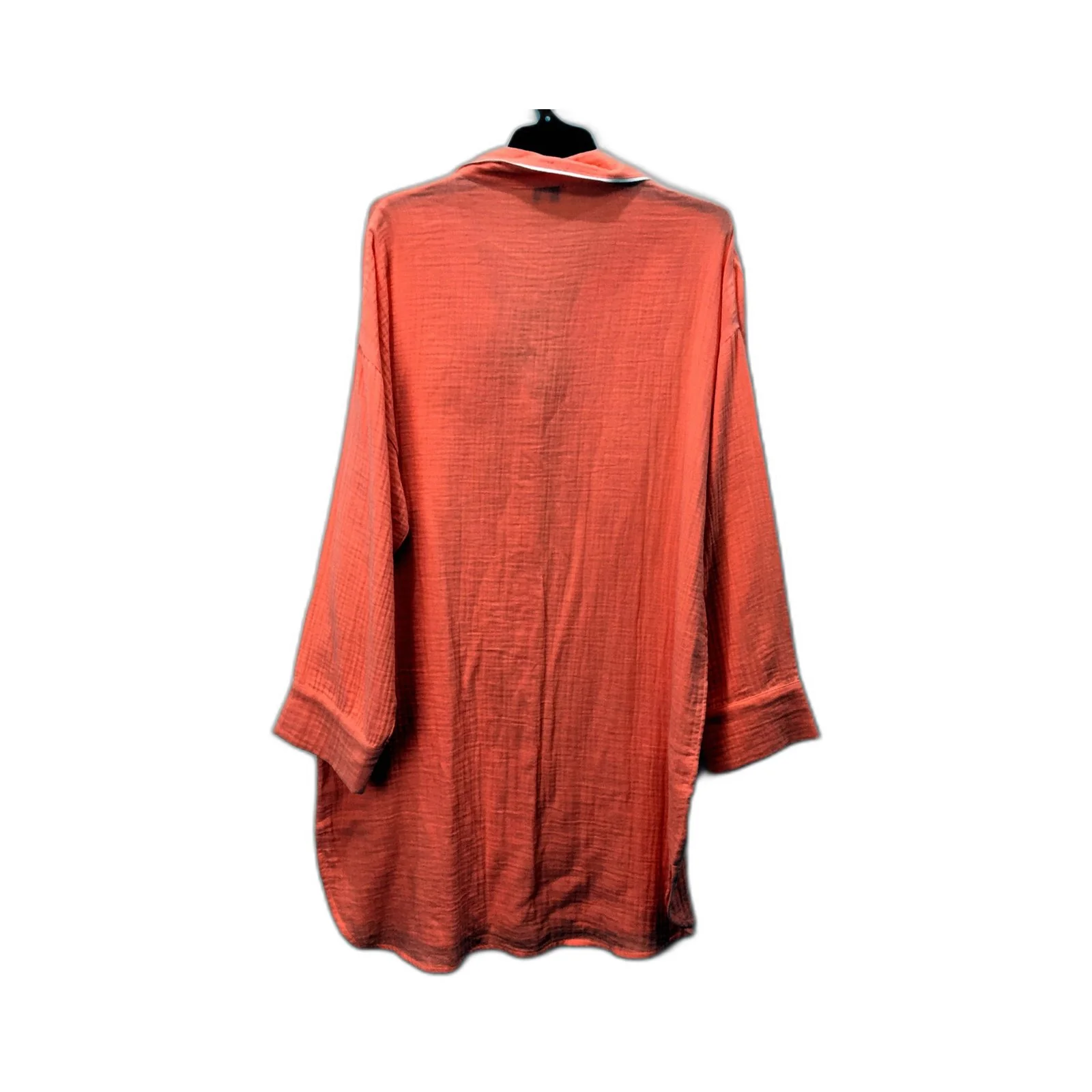 Chloe & Lola Womens Cotton Sleepwear Long Shirt in Orange, Size Small NEW - Image 2