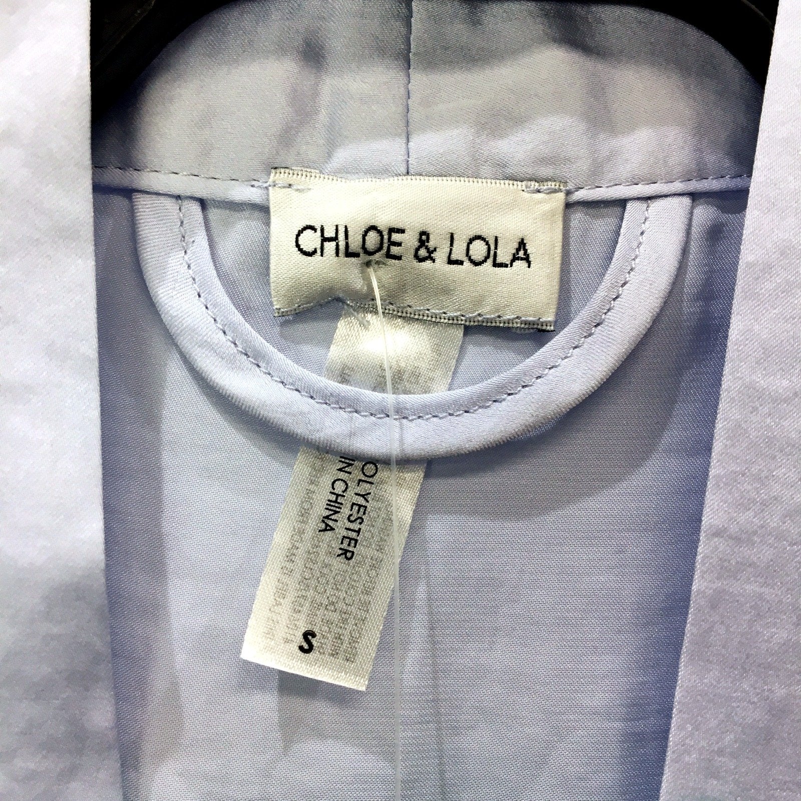 Chloe & Lola Womens Belted Light Blue Sleep Robe Soft Cozy Size S NEW - Image 4