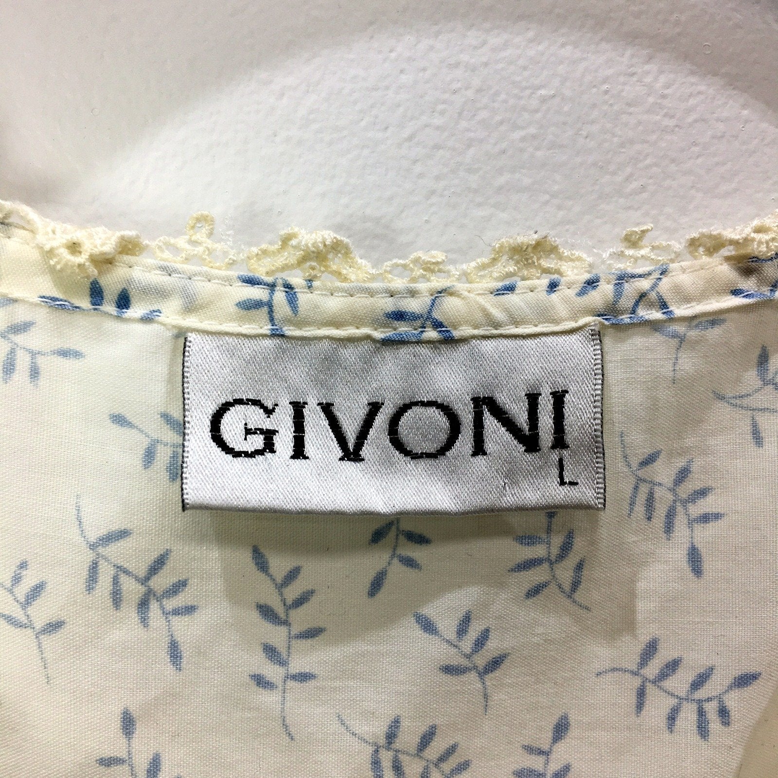 Givoni Womens Floral Print Nightie Button Front Cotton Dress White Size L - Image 4