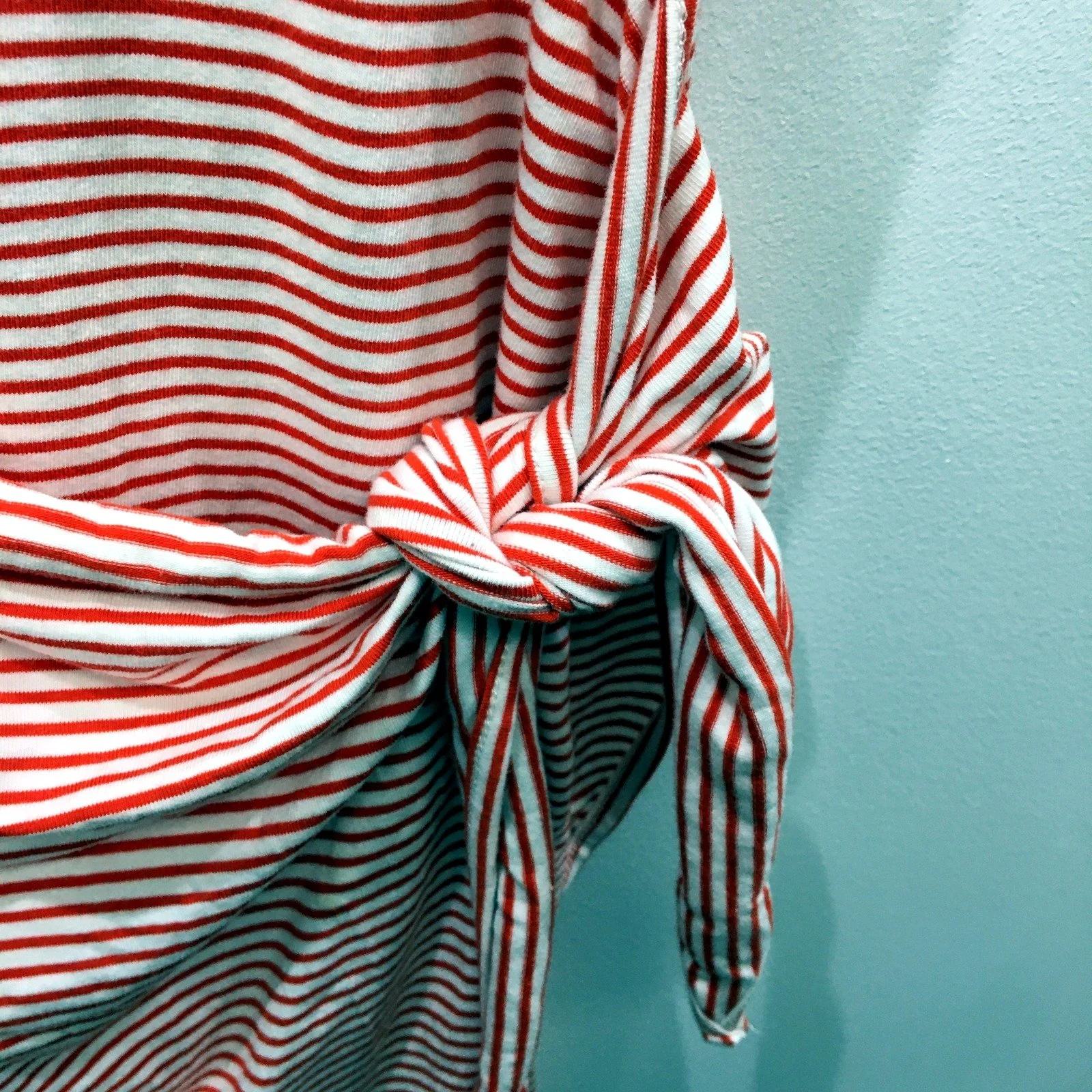 Seed Heritage Womens Striped Dress Elastic Comfortable Red and White Size S - Image 4