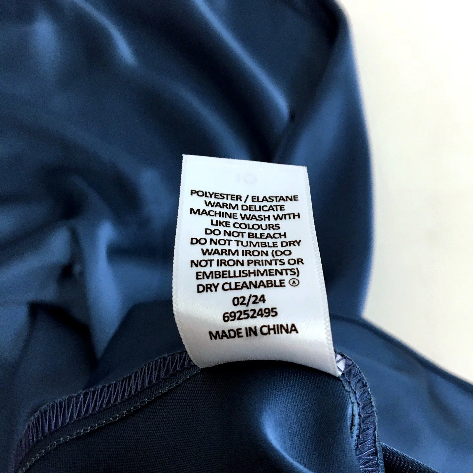 Preview Womens Satin Slip Skirt in CPT Blue, Size 10 NEW - Image 4