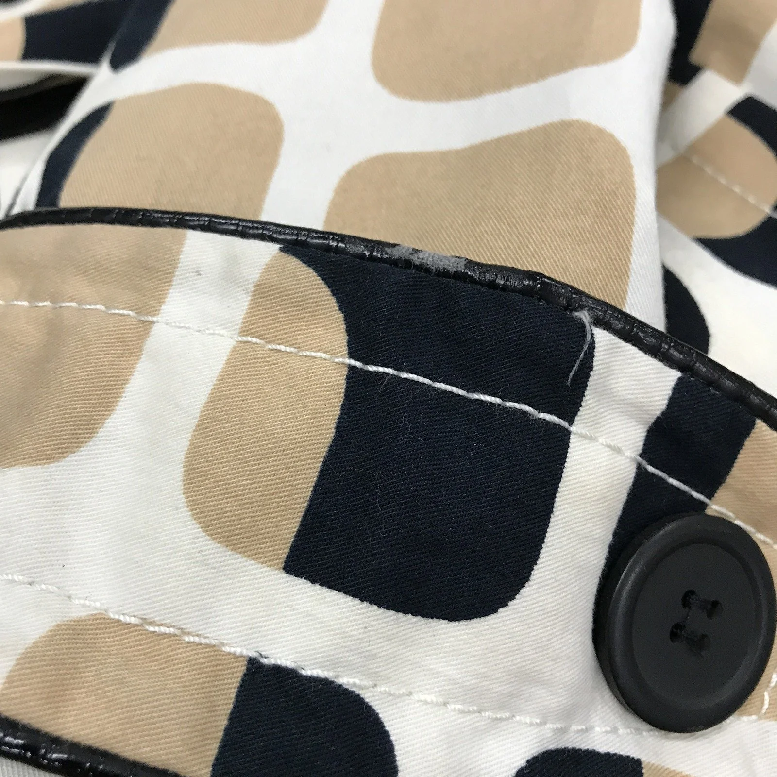 Collection Womens Trench Coat Belted Cotton Patterned Jacket Sz 10 - Image 6