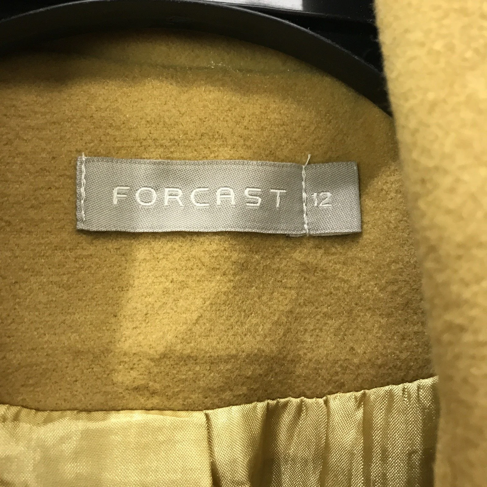 Forecast Thick Winter Warm Trench Coat Tan Polyester Ladies Size 12 - Image 5