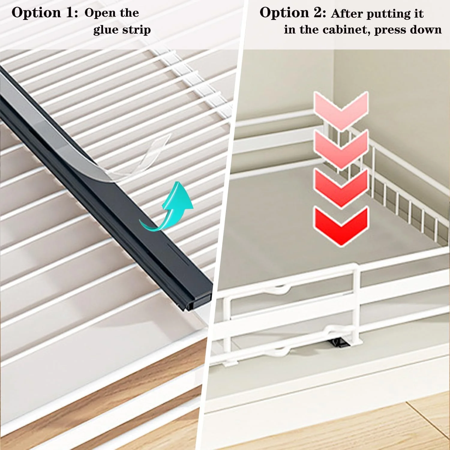Extendable Slide Out Drawers for Cabinets Kitchen Storage Accessories White NEW - Image 7