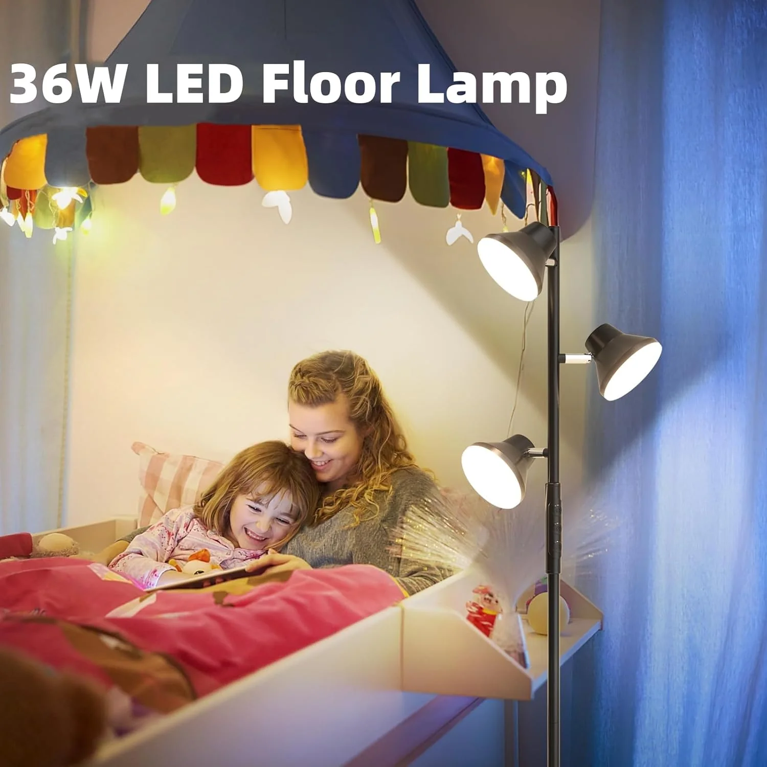 Anyuainiya 36W Modern Floor Lamp with Remote & Touch Control 4 Color Temp NEW - Image 8