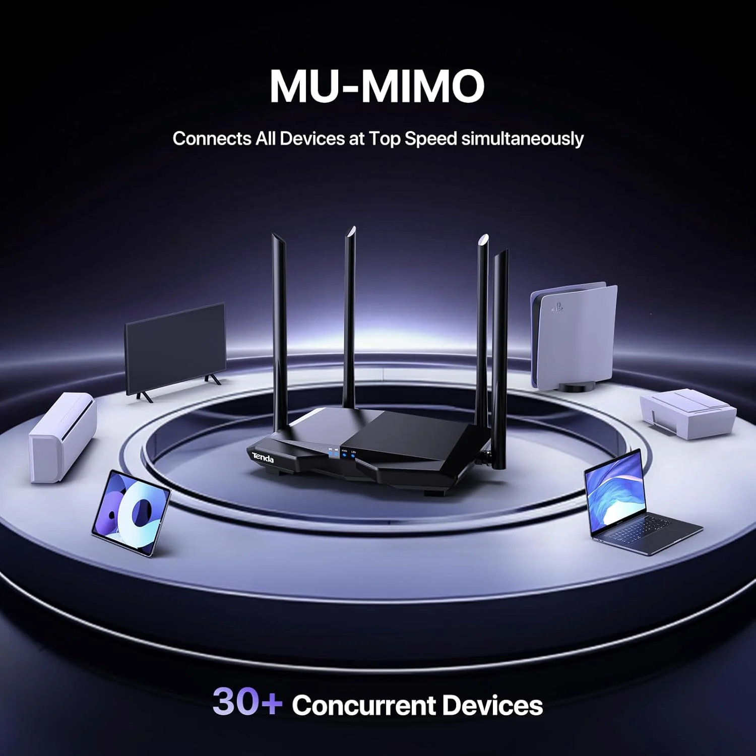 Tenda AC1200 Routers Dual Band Wireless Internet Router 4 x 100Mbps Fast NEW - Image 4