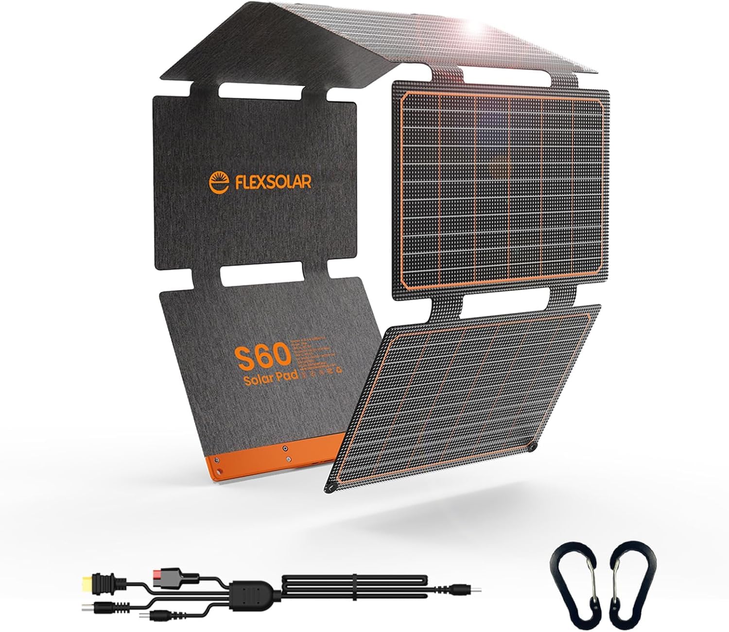 FlexSolar 60W Portable Foldable Solar Panel with USB-C & USB-A Charging DEMO