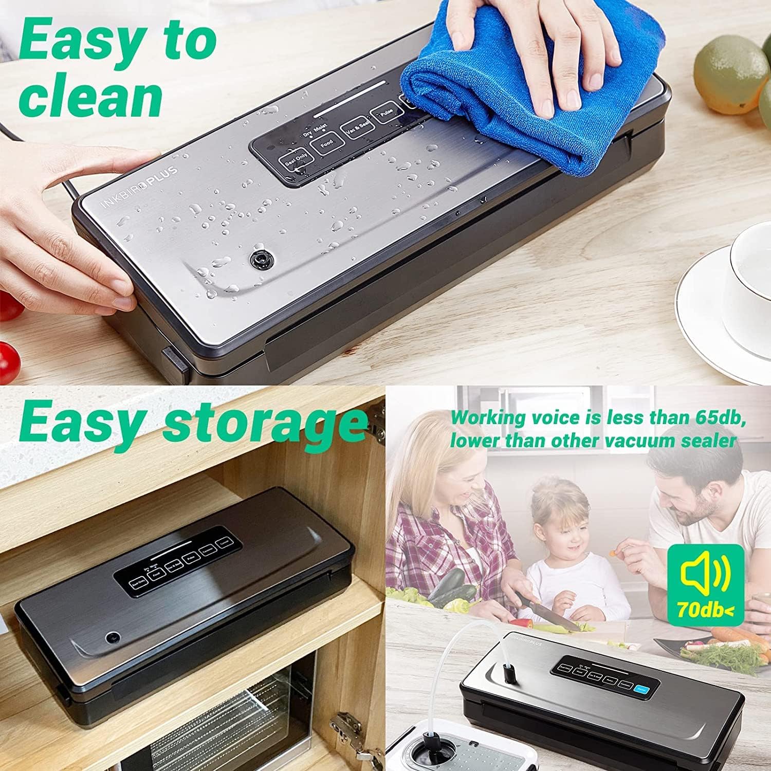 Inkbird Vacuum Sealer Machine Food Storage with Seal Bags and Starter Kit NEW - Image 3