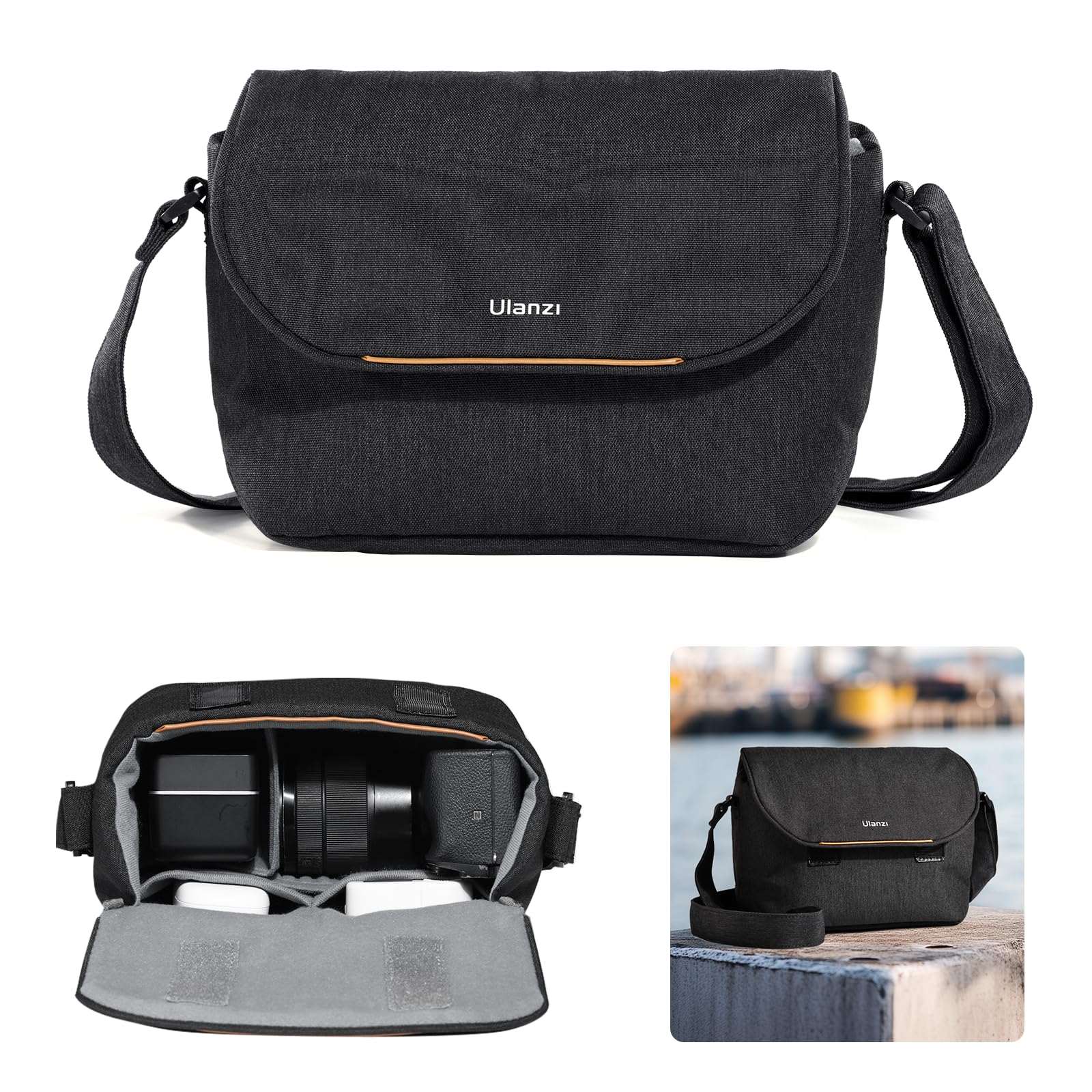 ULANZI Professional Crossbody Camera Bag SLR/DSLR Photography Case 9 x 4.5 NEW