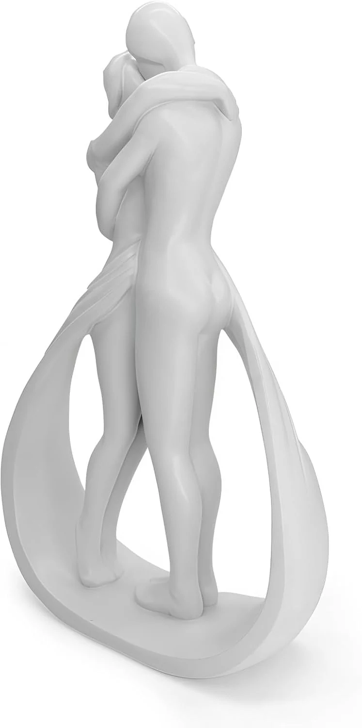 hplifi Embracing Figurines Kissing Couple Figurine Wedding Anniversary NEW - Image 4