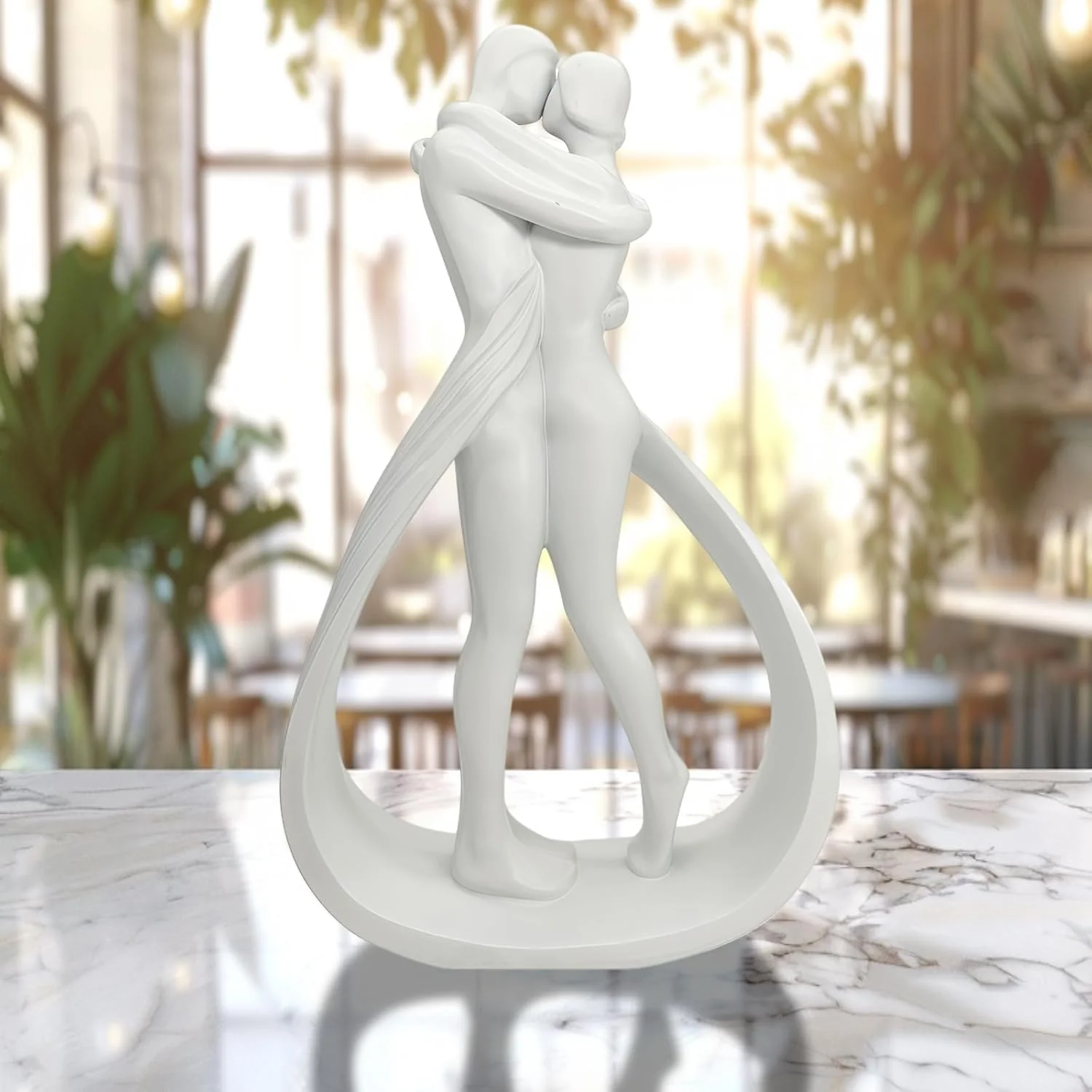 hplifi Embracing Figurines Kissing Couple Figurine Wedding Anniversary NEW - Image 5