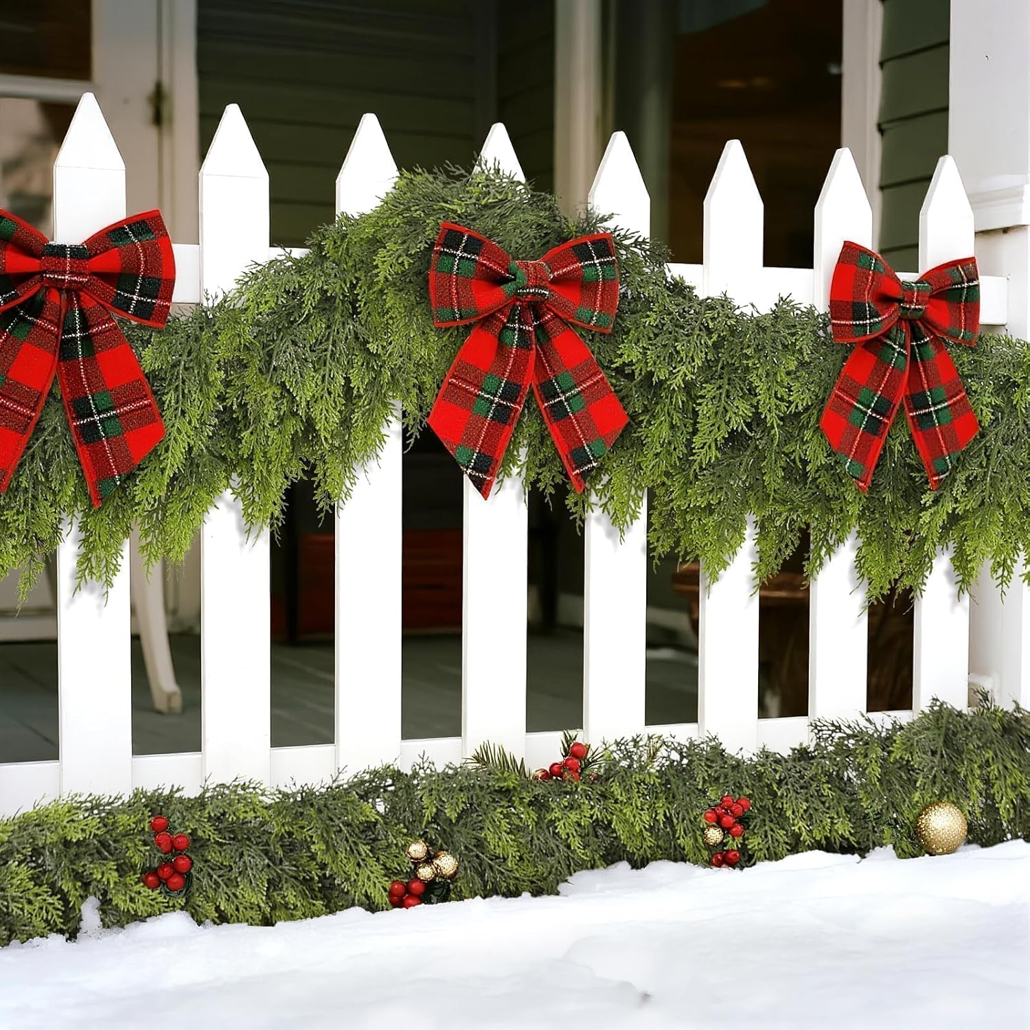 Realistic Artificial Garlands Green Cedar Garland with 238 Lifelike NEW - Image 8