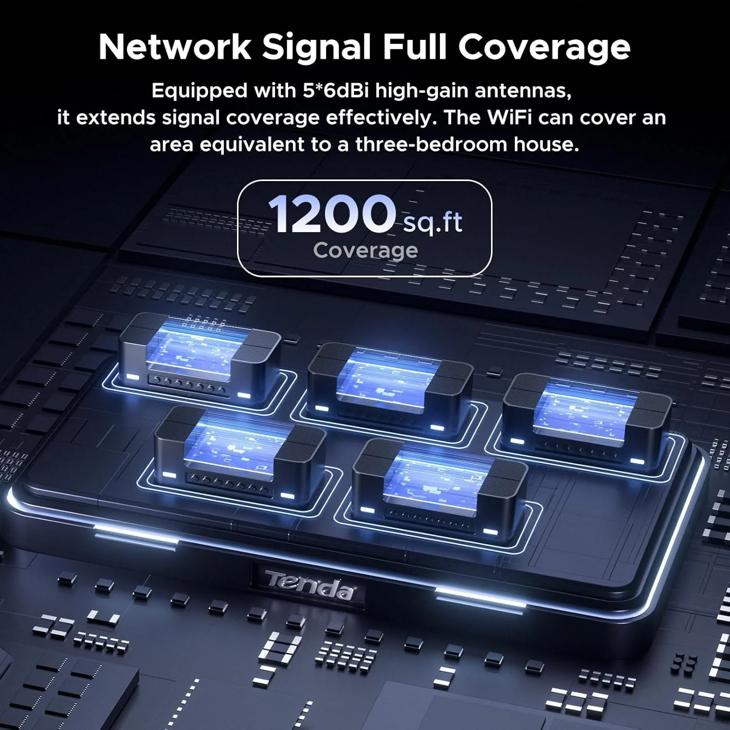 Tenda AX3000 Routers Dual Band Gigabit WiFi 6 Router, Up to 3 Gbps DEMO - Image 4