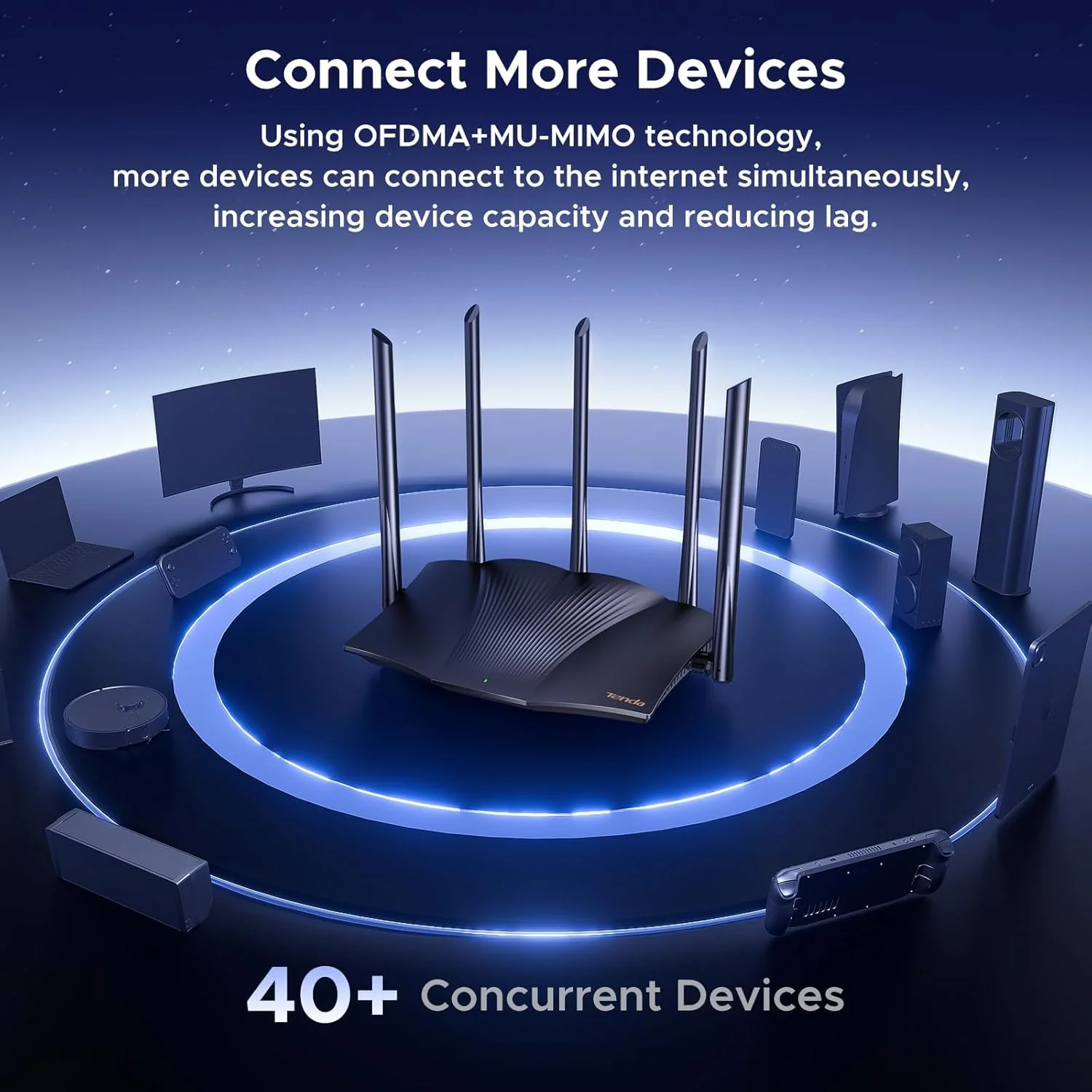 Tenda AX3000 Routers Dual Band Gigabit WiFi 6 Router, Up to 3 Gbps DEMO - Image 5
