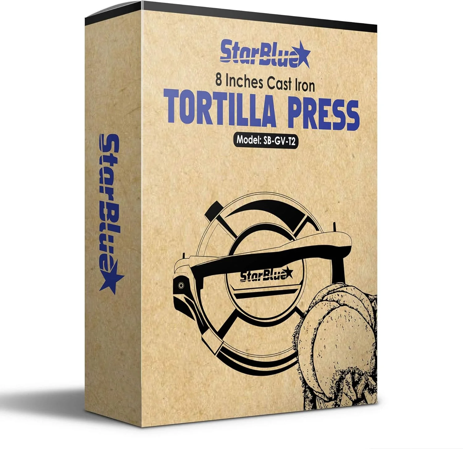 StarBlue 20cm Speciality Appliances Cast Iron Tortilla Press with 100 Pcs NEW - Image 7