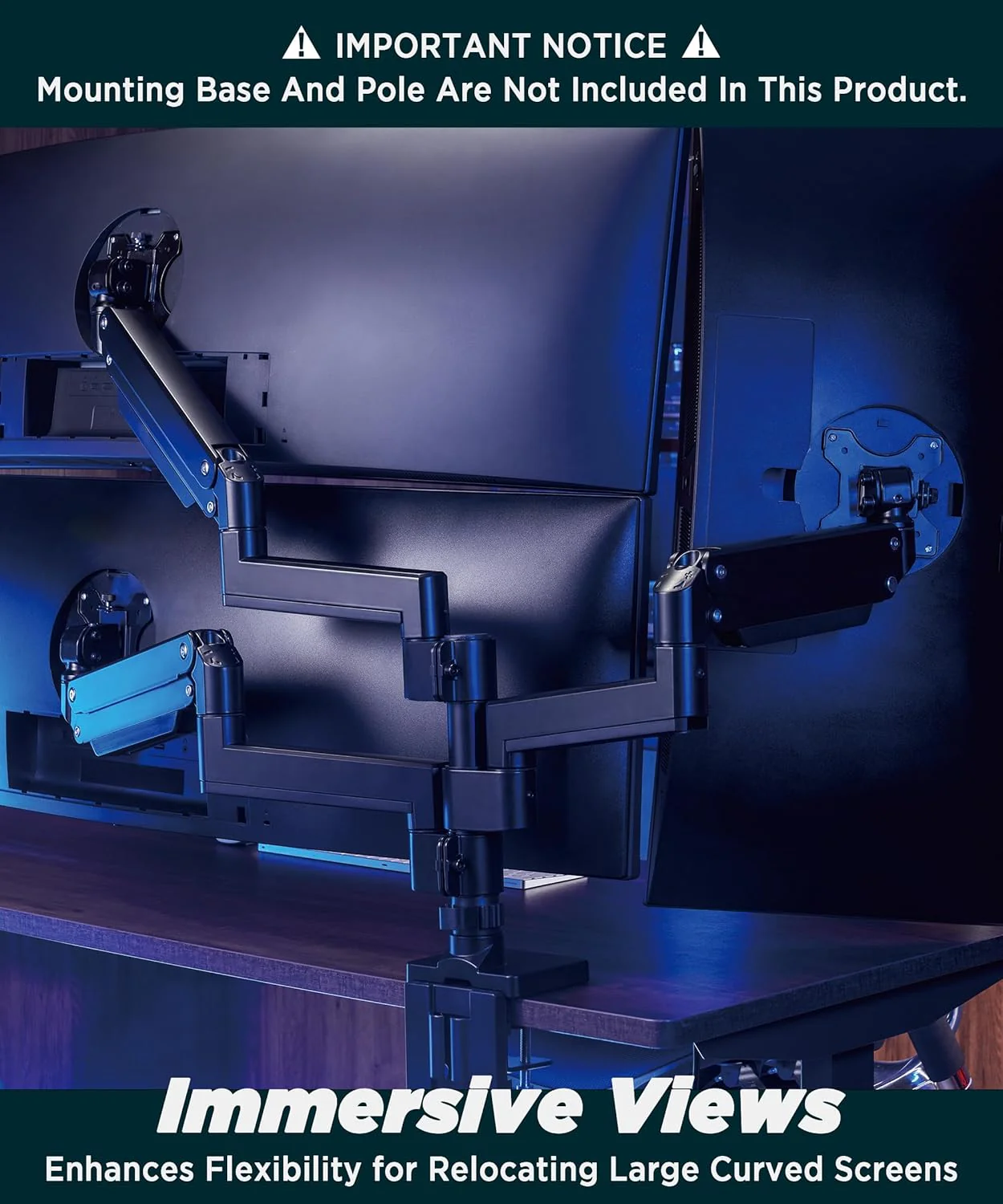 ULTRARM Heavy Duty Black Monitor Mounting Arm Accessory for Desktops NEW - Image 5