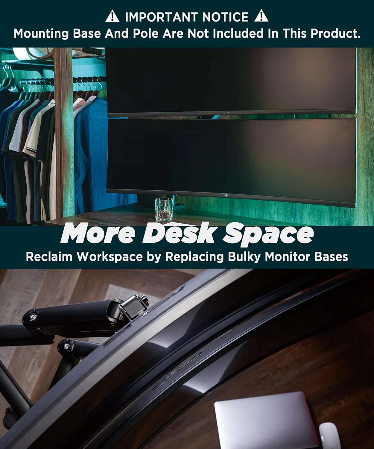 ULTRARM Heavy Duty Black Monitor Mounting Arm Accessory for Desktops NEW - Image 7