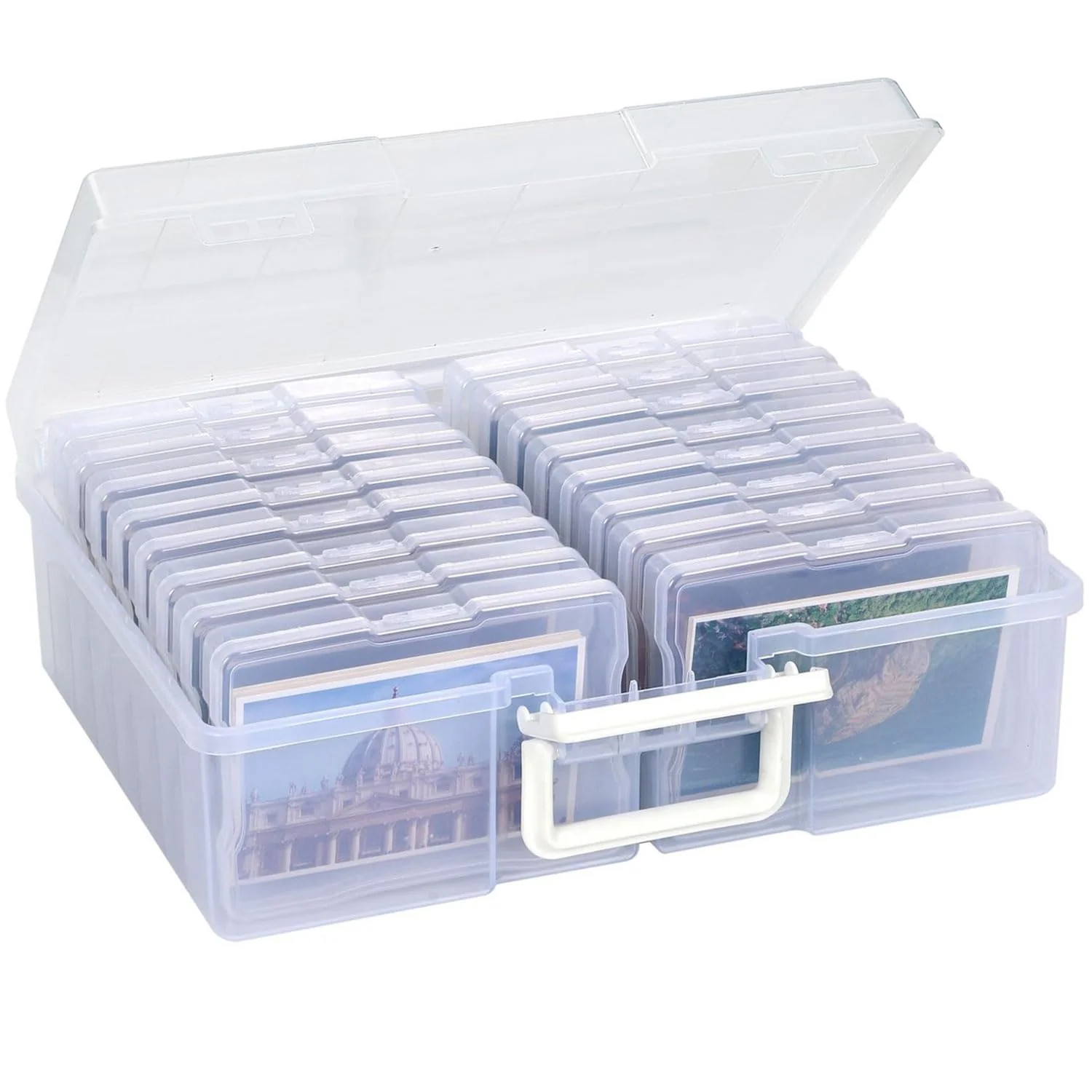 JicoDirect Photo Accessories Storage Box Clear 4x6 with 16 Inner Cases NEW