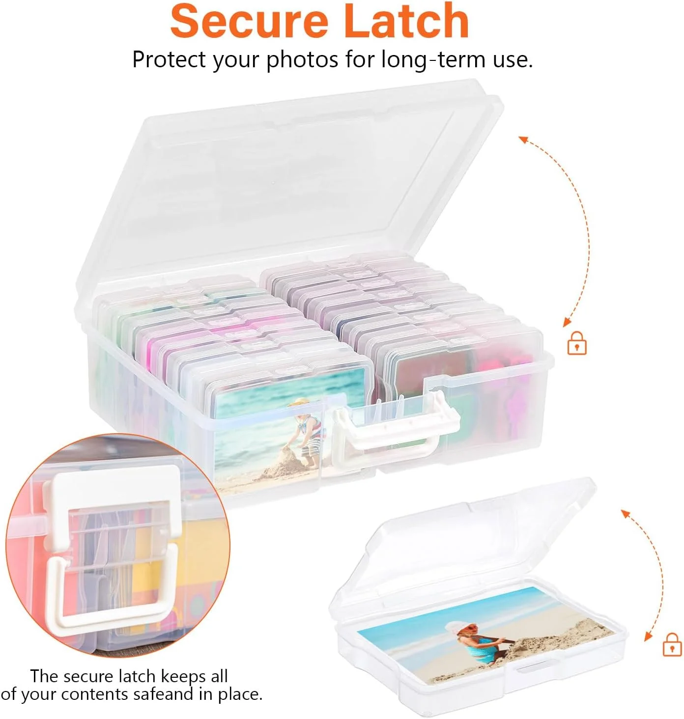 JicoDirect Photo Accessories Storage Box Clear 4x6 with 16 Inner Cases NEW - Image 4