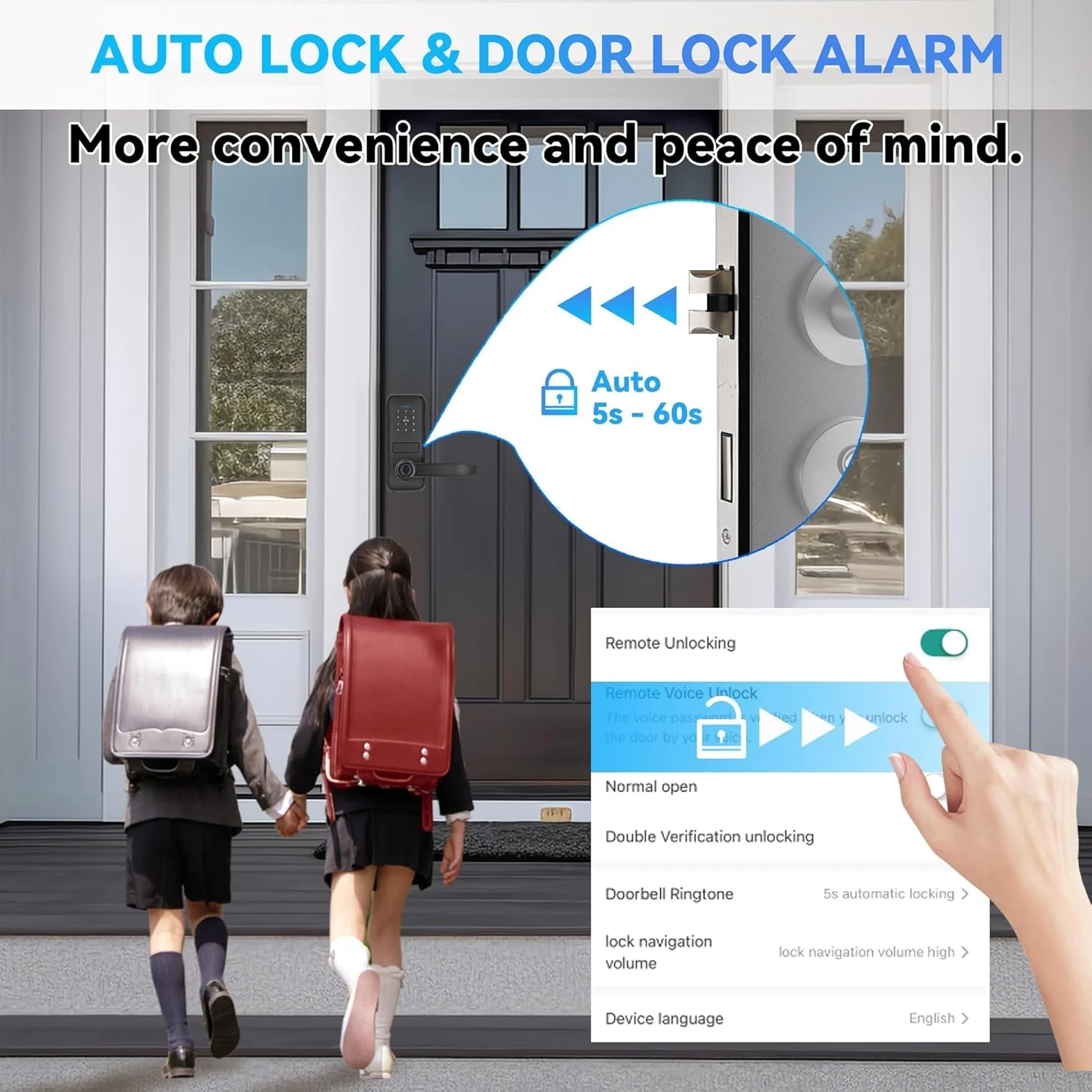 LucZeng Smart Lock Electronic Door Locking Devices with Tuya App Control, DEMO - Image 4