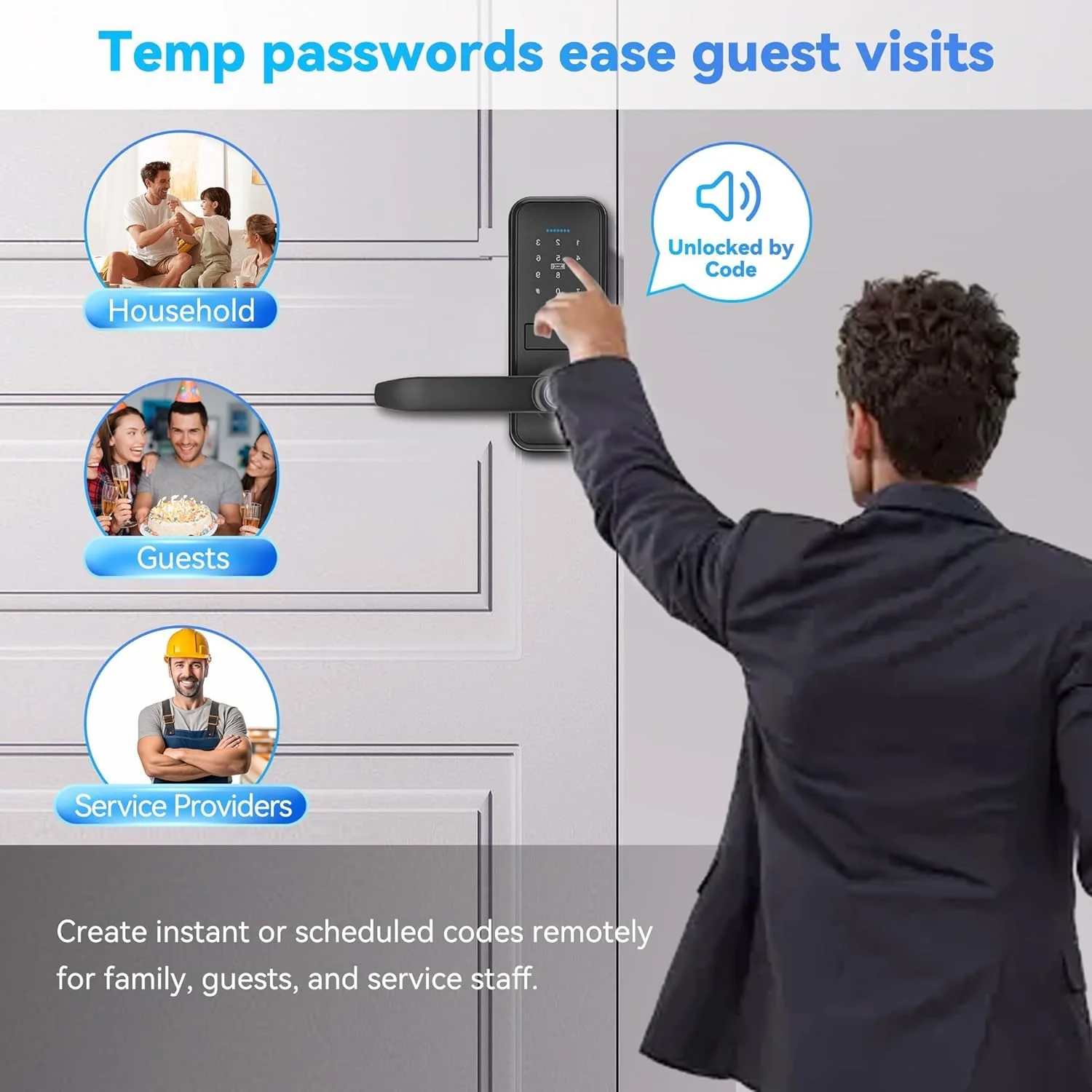 LucZeng Smart Lock Electronic Door Locking Devices with Tuya App Control, DEMO - Image 5