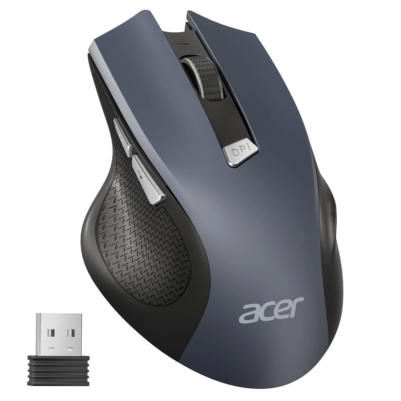 Acer Wireless Optical Mouse 6 Buttons 1600 DPI Adjustable Computer Mice NEW