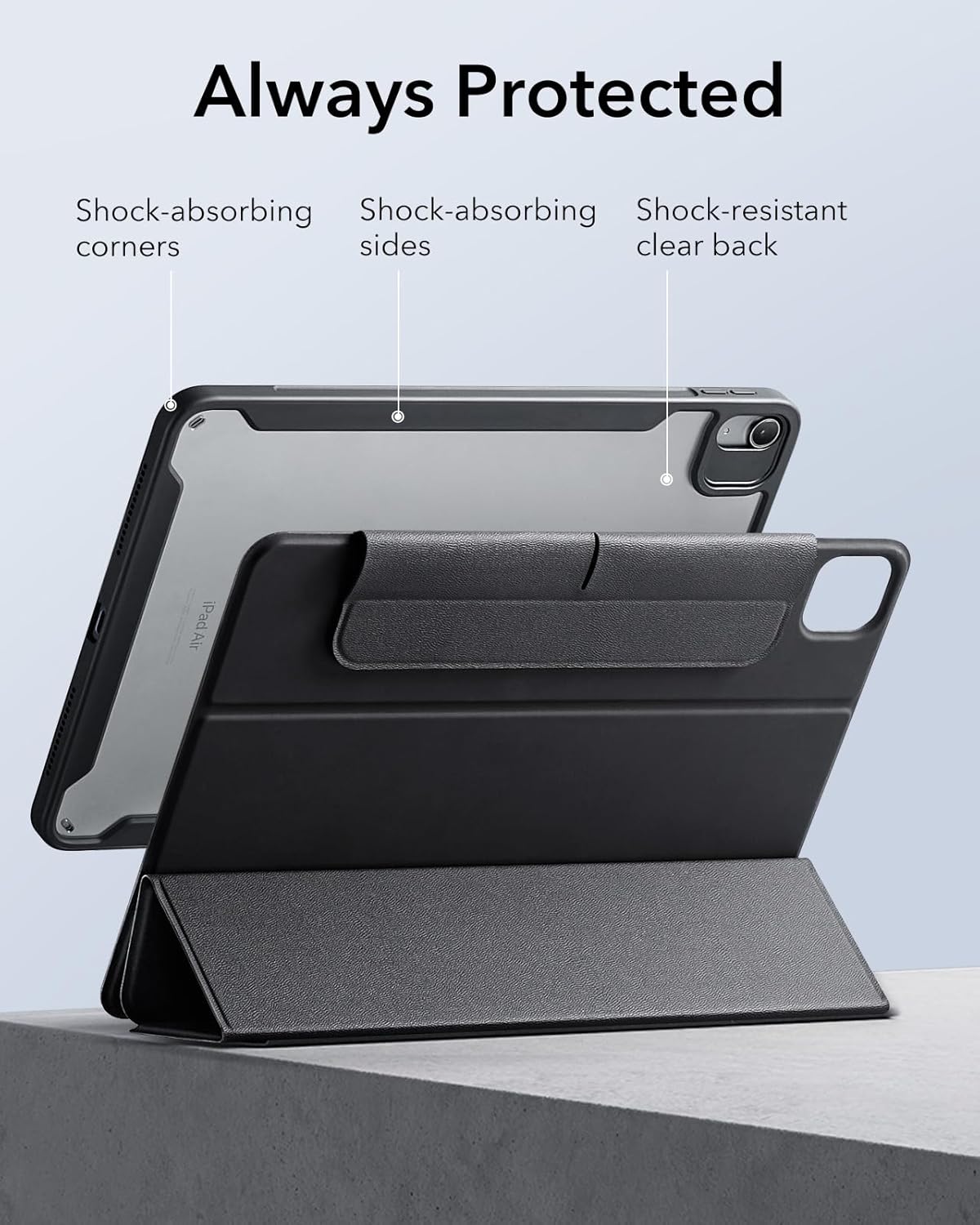 ESR iPad Cases Air 11 Inch Protective Case for 5th/4th Gen Tablets, Black NEW - Image 7
