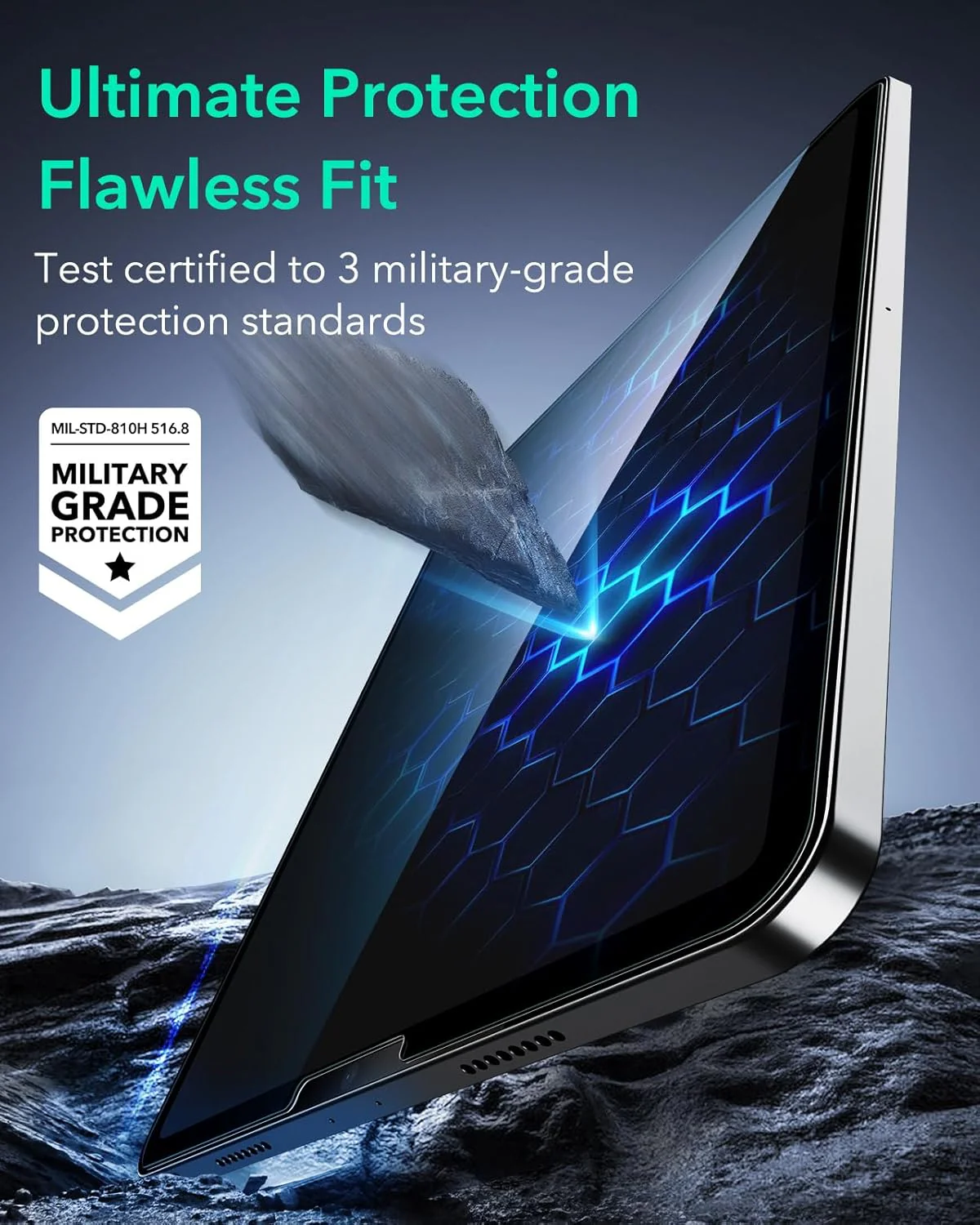 ESR Tempered Glass Screen Protector for iPad Pro 12.9 (2022-2018) Armorite NEW - Image 3