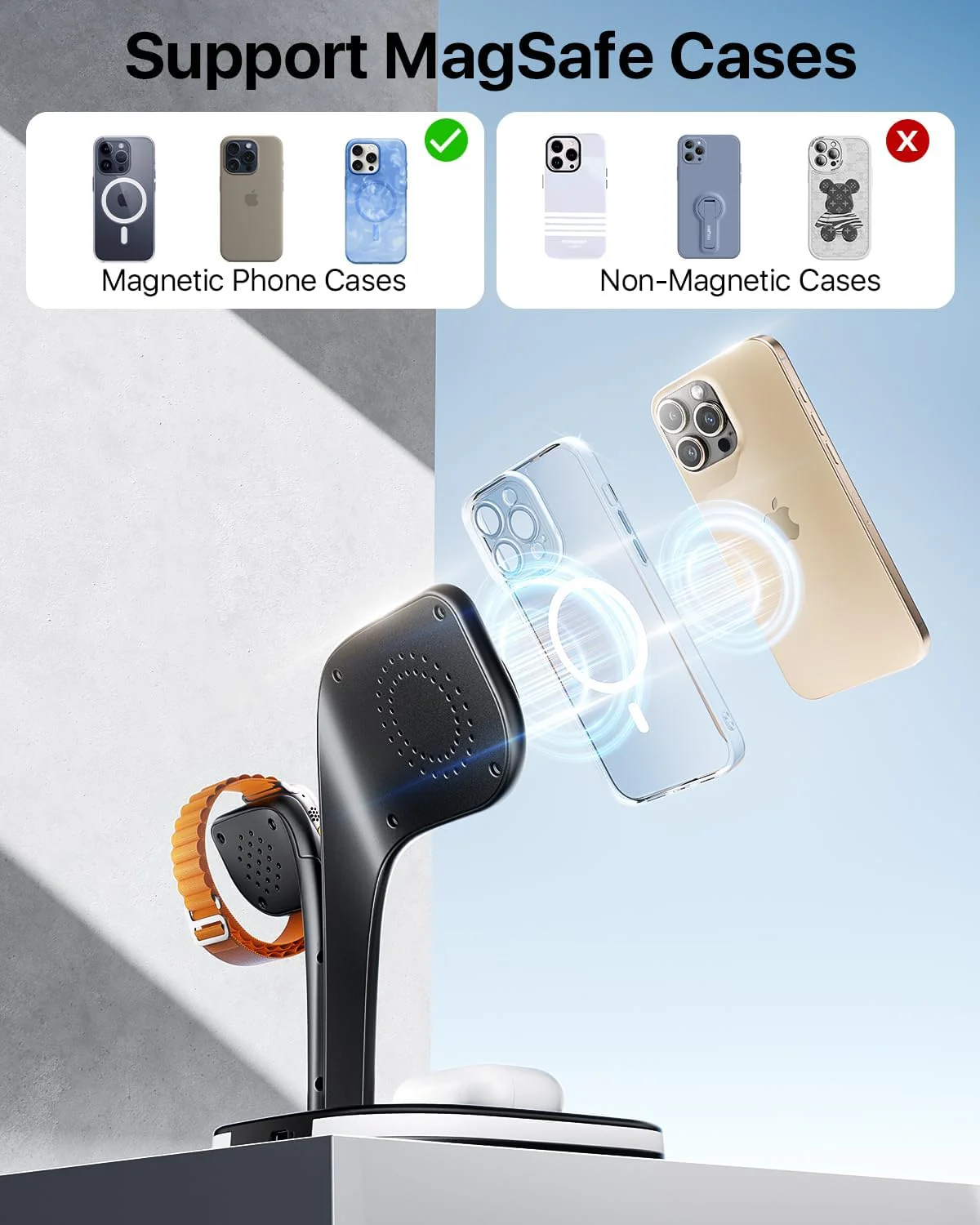 EXW 3-in-1 Induction Chargers Fast Magnetic Wireless Charging Station for NEW - Image 7