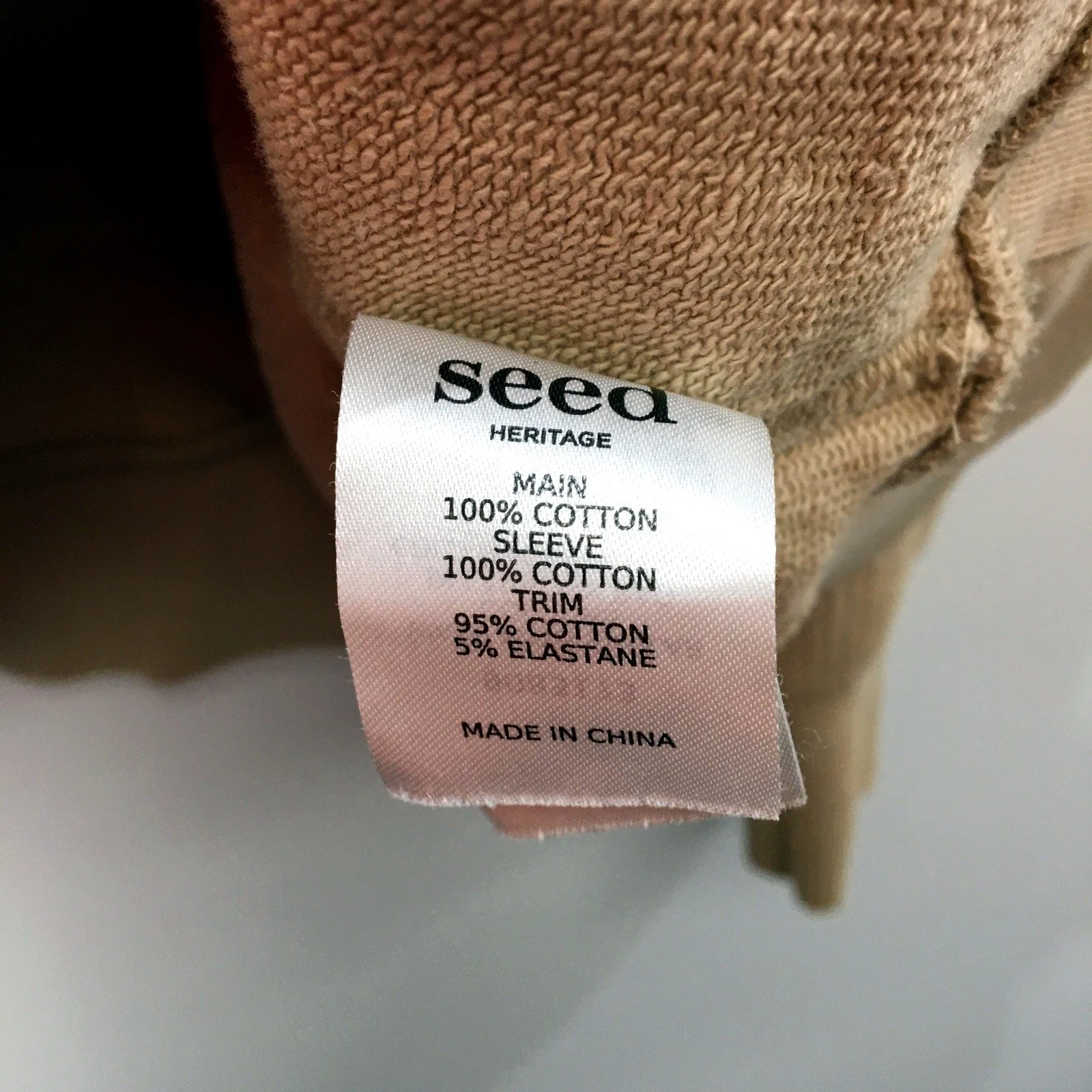Seed Heritage Womens Pullover Sweatshirt Tan Casual Cotton Blend Size L - Image 3