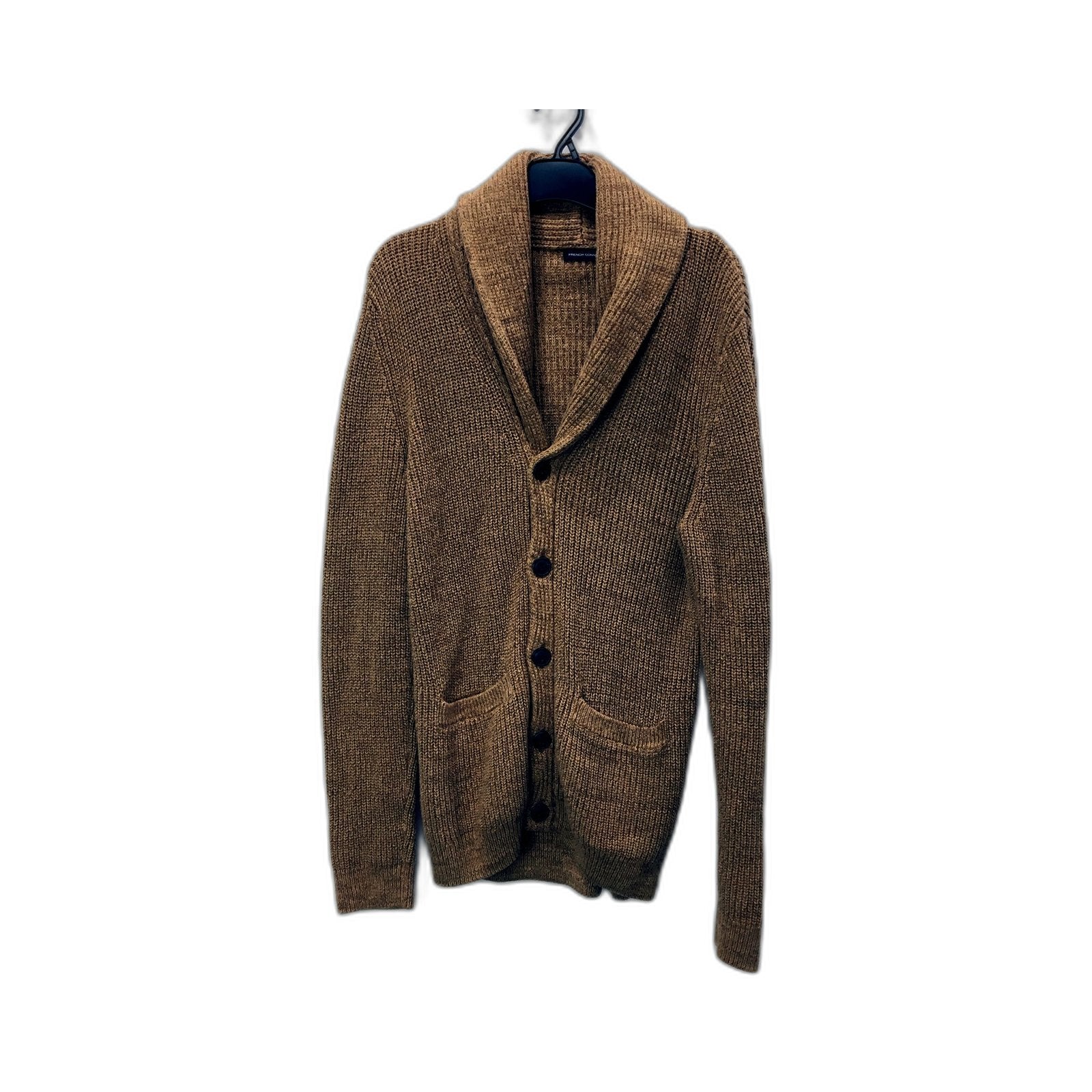 French Connection Womens Cotton Knit Button-Down Sweater Brown Size XS NEW