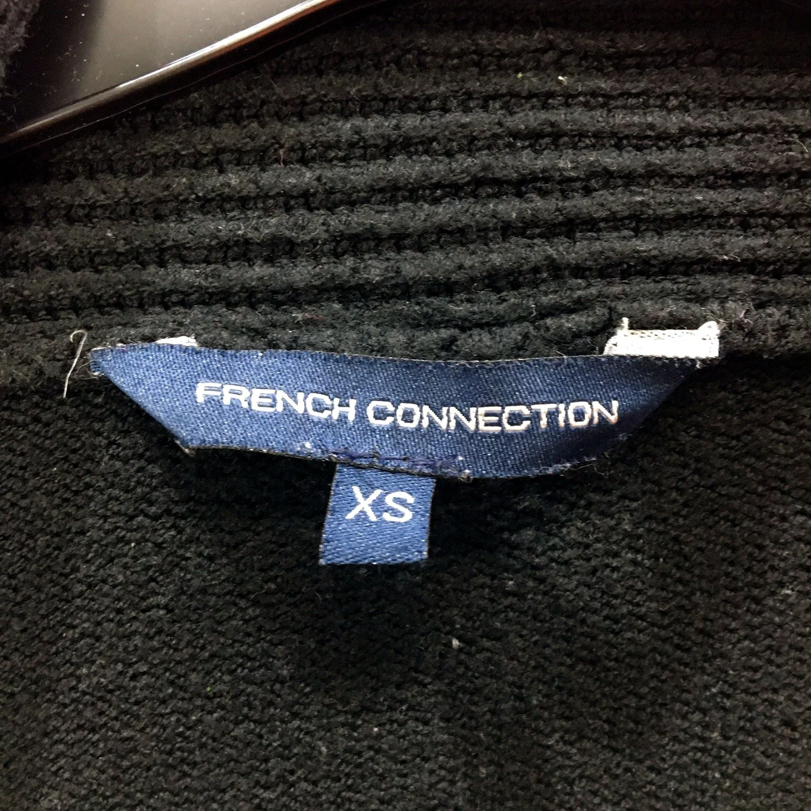 French Connection Womens Ribbed Knit Black Cardigan for XS Size - Image 5