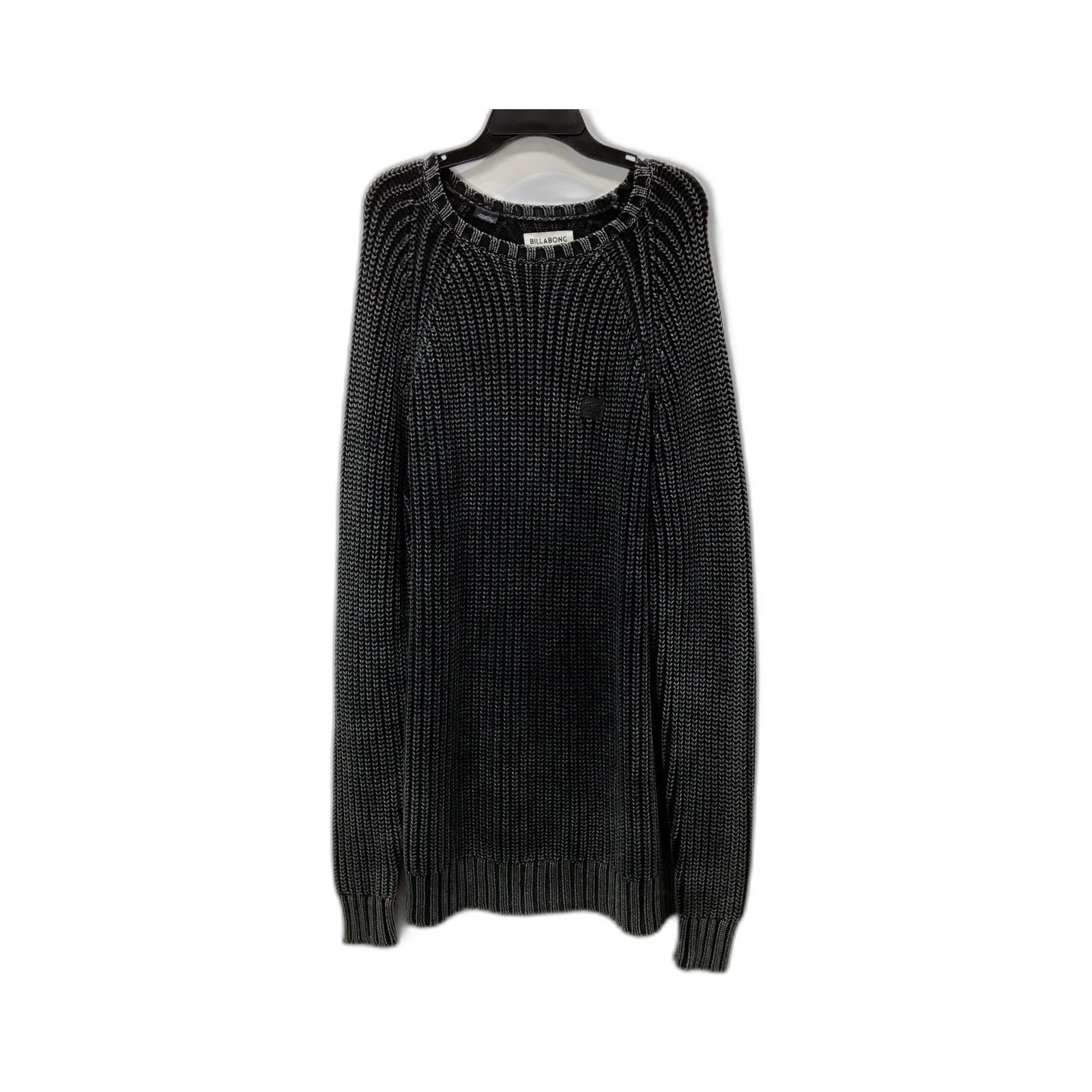 Billabong Mens Cotton Crew Neck Pullover Sweater in Black, Size Large Size L/G