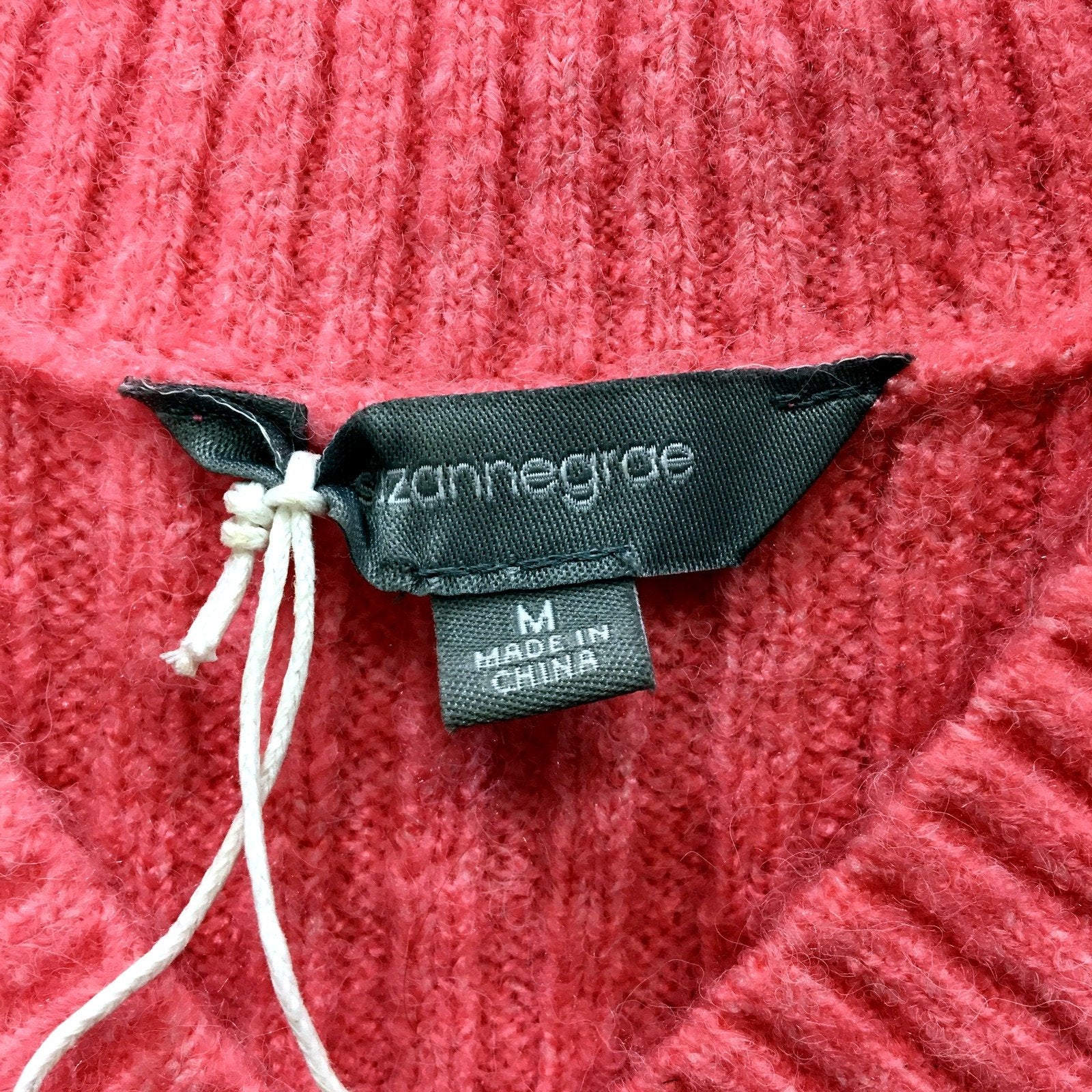 Ribbed Knit V-Neck Pullover Sweater Womens in Pink, Size M NEW - Image 4