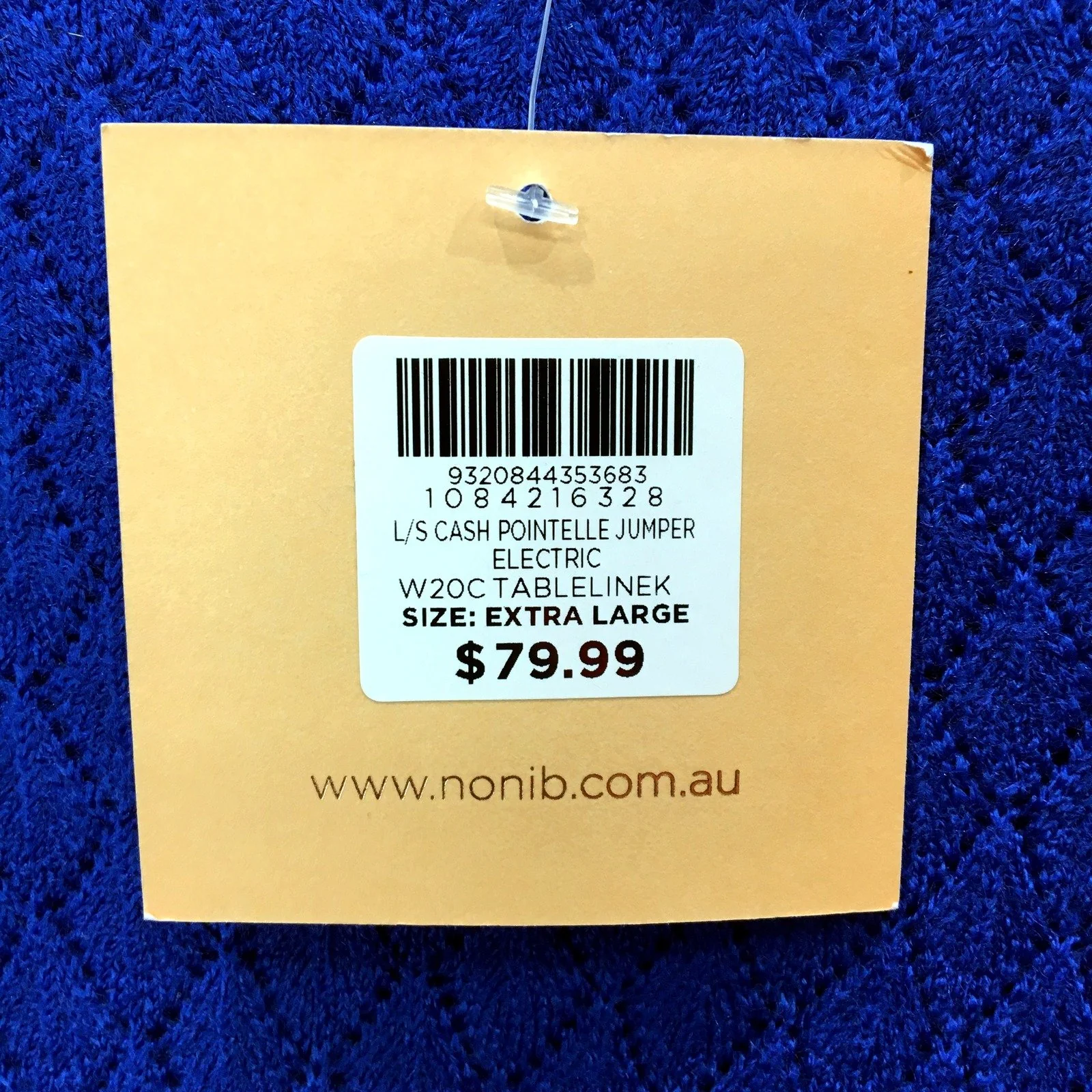 Nonib Womens Pullover Sweater Acrylic Comfortable Relaxed Fit Blue Size XL NEW - Image 3
