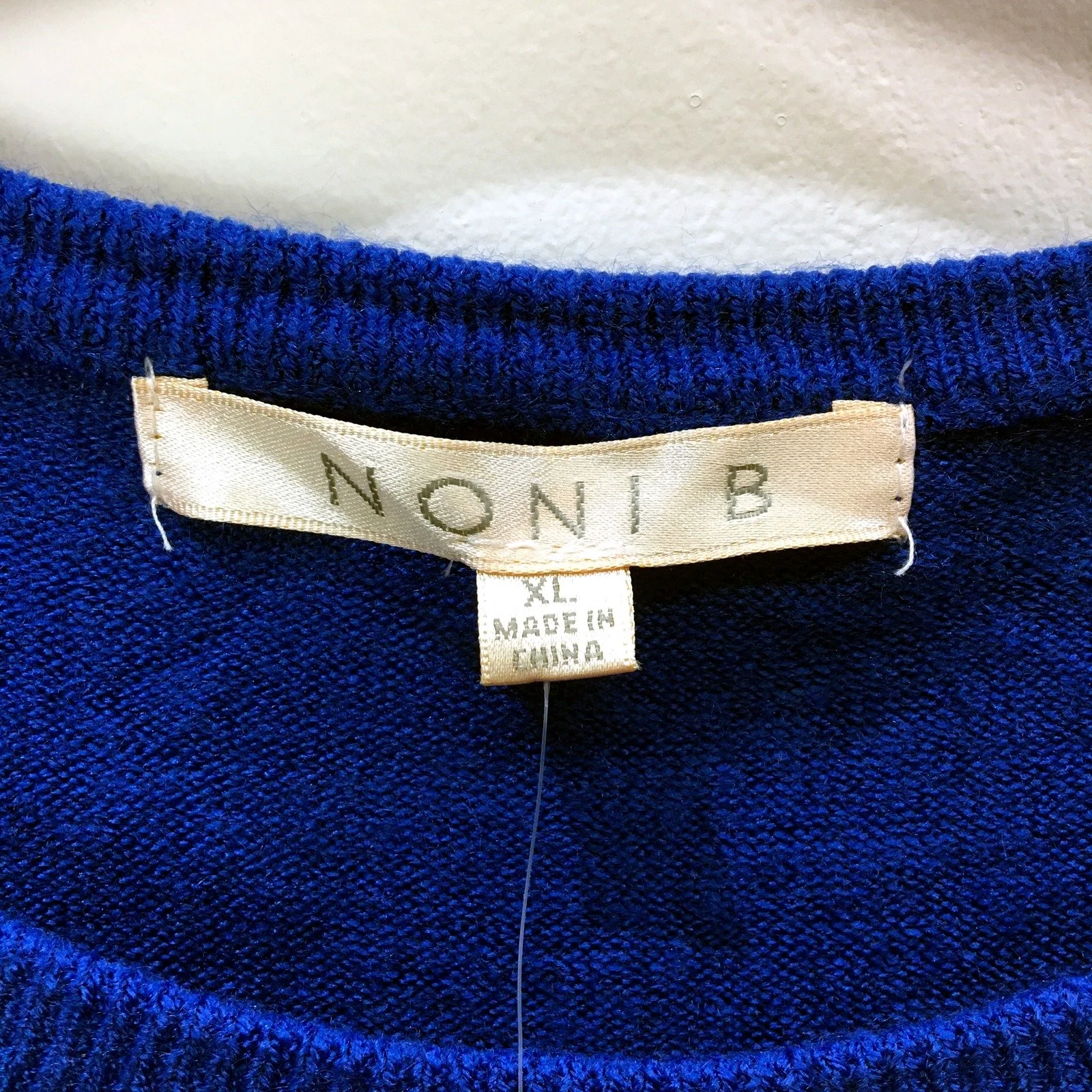 Nonib Womens Pullover Sweater Acrylic Comfortable Relaxed Fit Blue Size XL NEW - Image 4