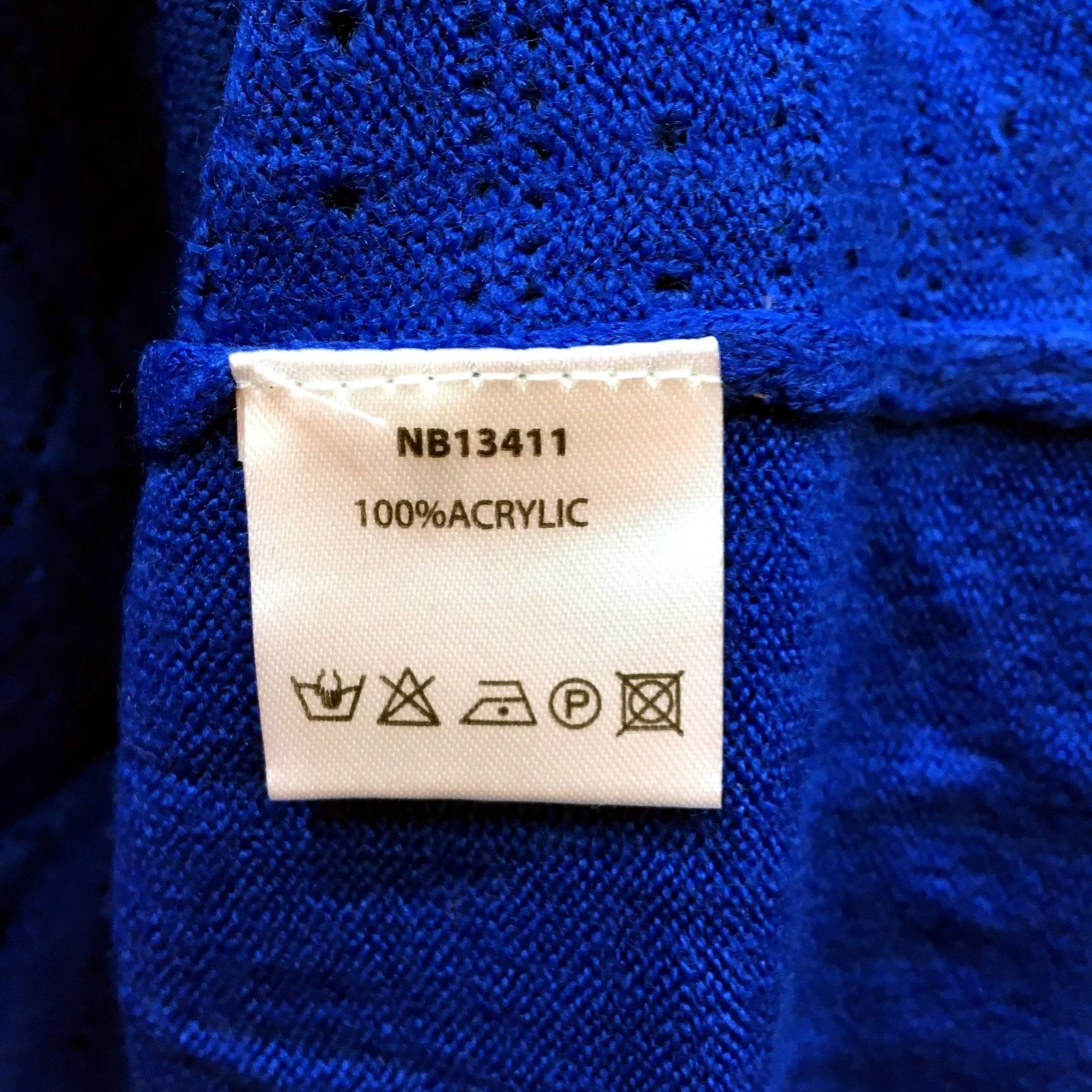 Nonib Womens Pullover Sweater Acrylic Comfortable Relaxed Fit Blue Size XL NEW - Image 5