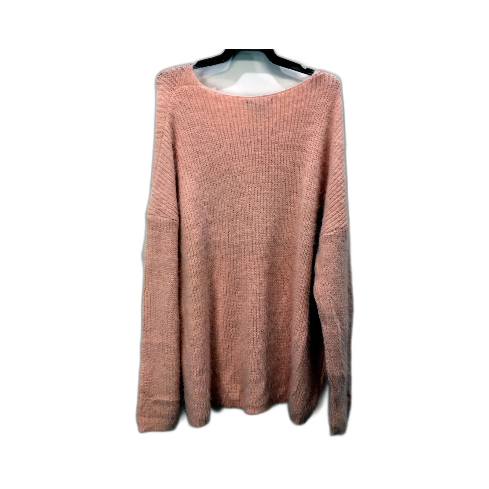 Atmosphere Womens Oversized Fuzzy Pullover Sweater Cozy Knit Pink Size 18 - Image 2