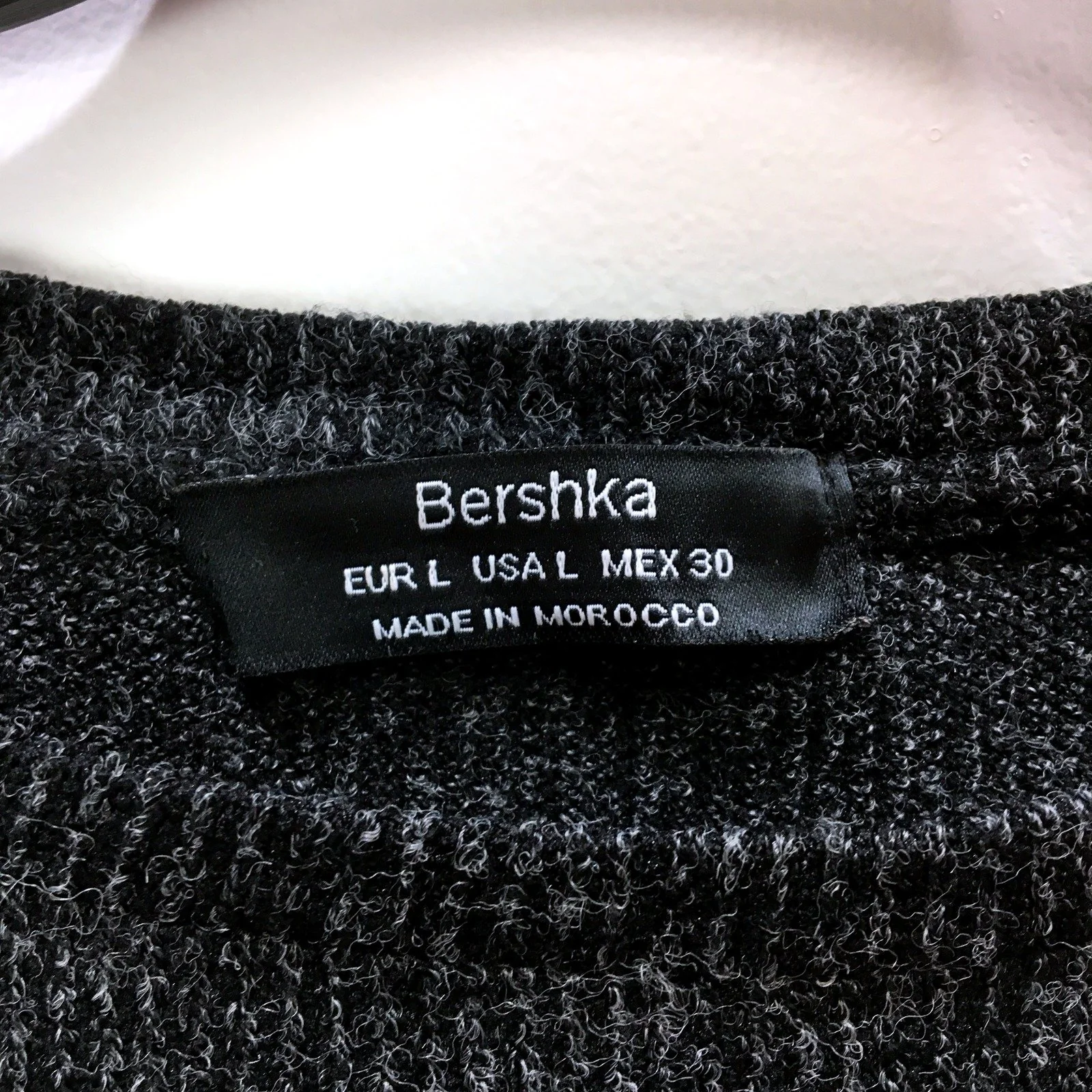 Bershka Womens Black Ribbed Knit Pullover Sweater Comfortable Size L Size EUR L - Image 3